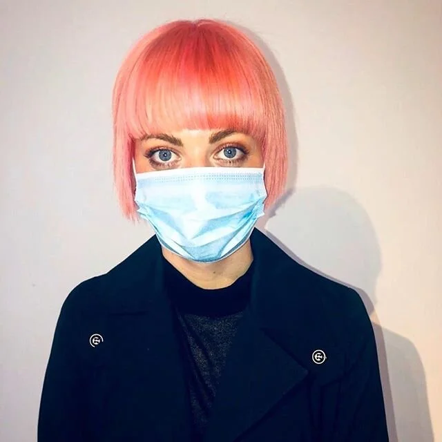 Now that is a make over by @hair_that_gets_u_laid for @annabellemulder @davines #pink #makeoverspecialist #happytobehere #happytime (ps the last pic is an old one ore lockdown but we had to share a before from the front! Promise different clothes!
