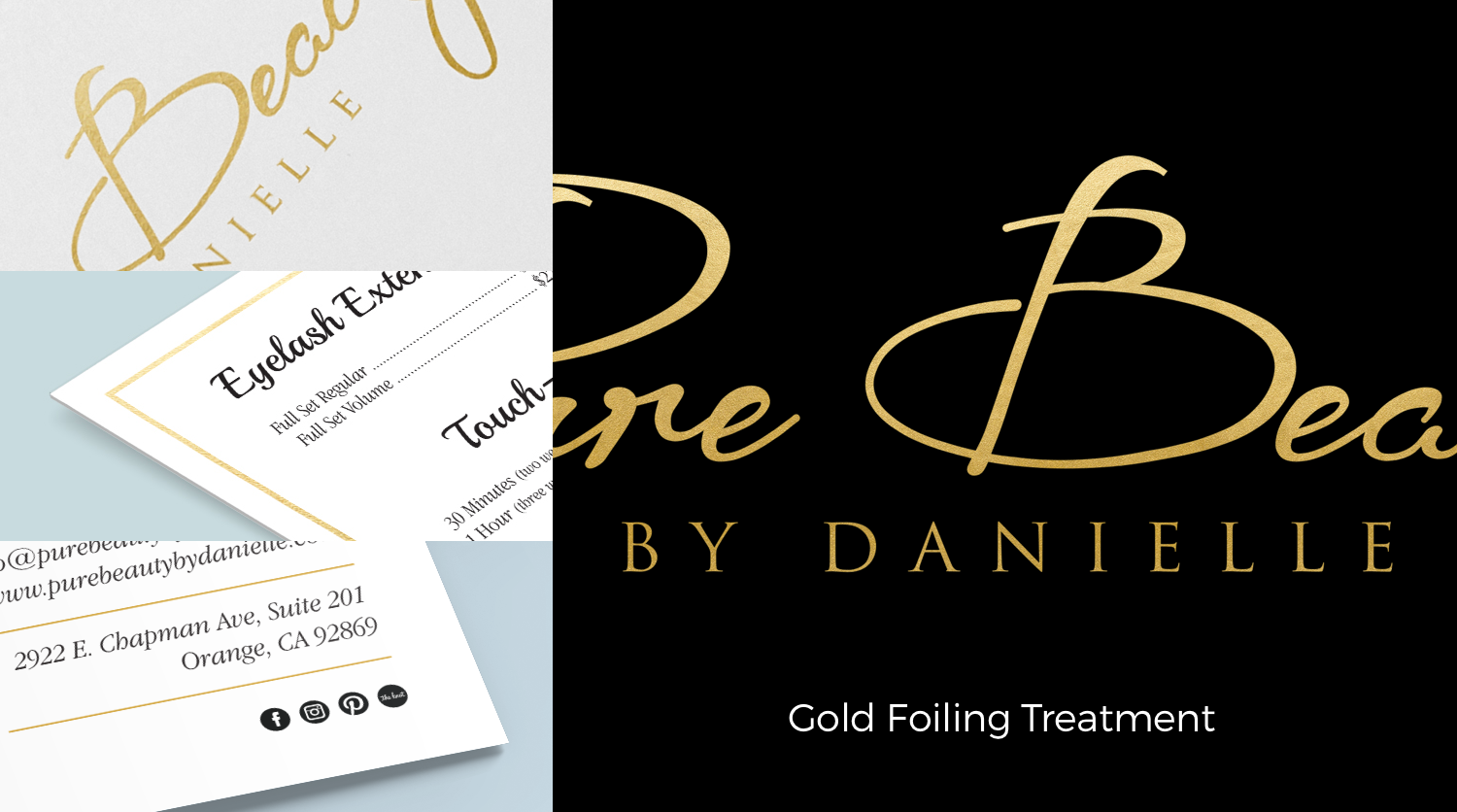gold foiling adds a physical touch of elegance