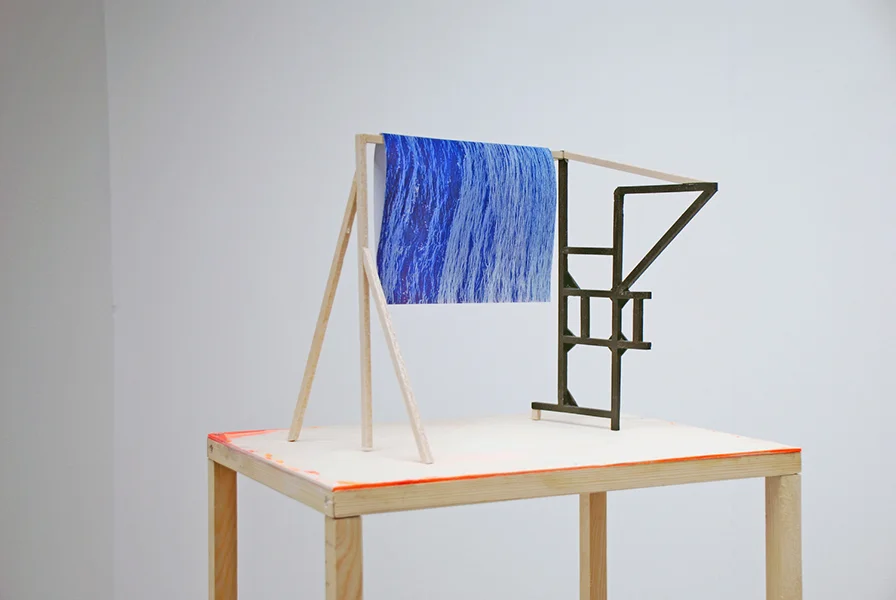 Waterfall maquette 2016 Print, Wood, Balsa, Glue, Paint