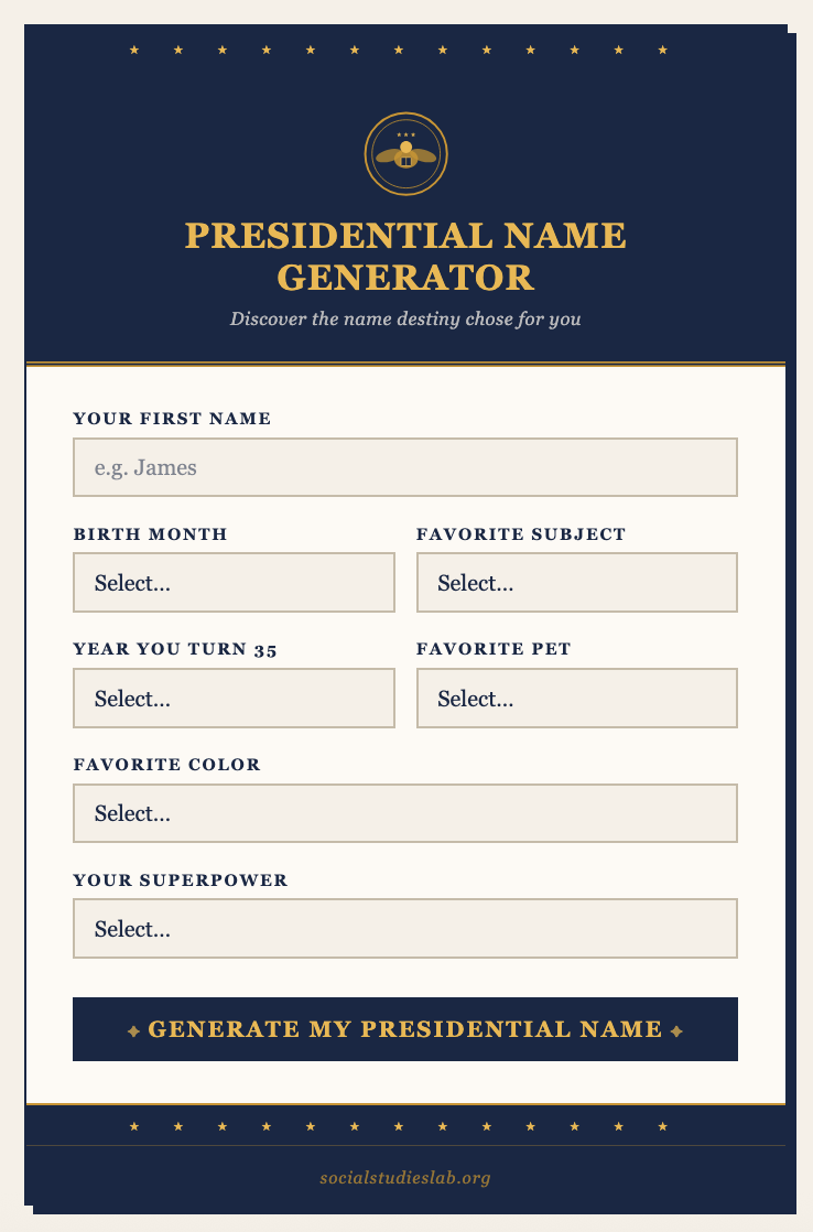 Presidential Name Generator