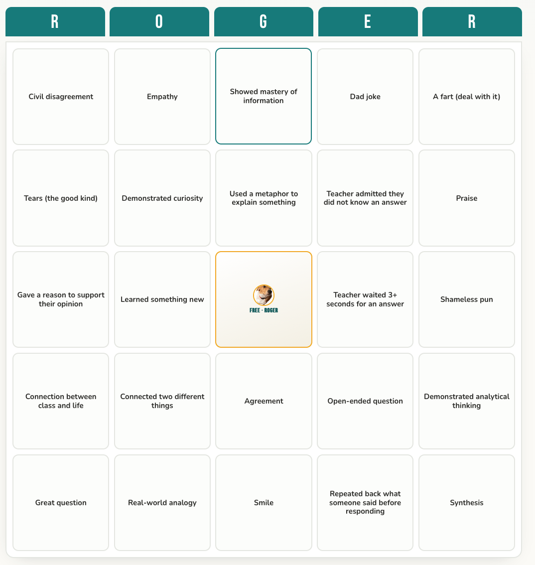 Classroom Bingo
