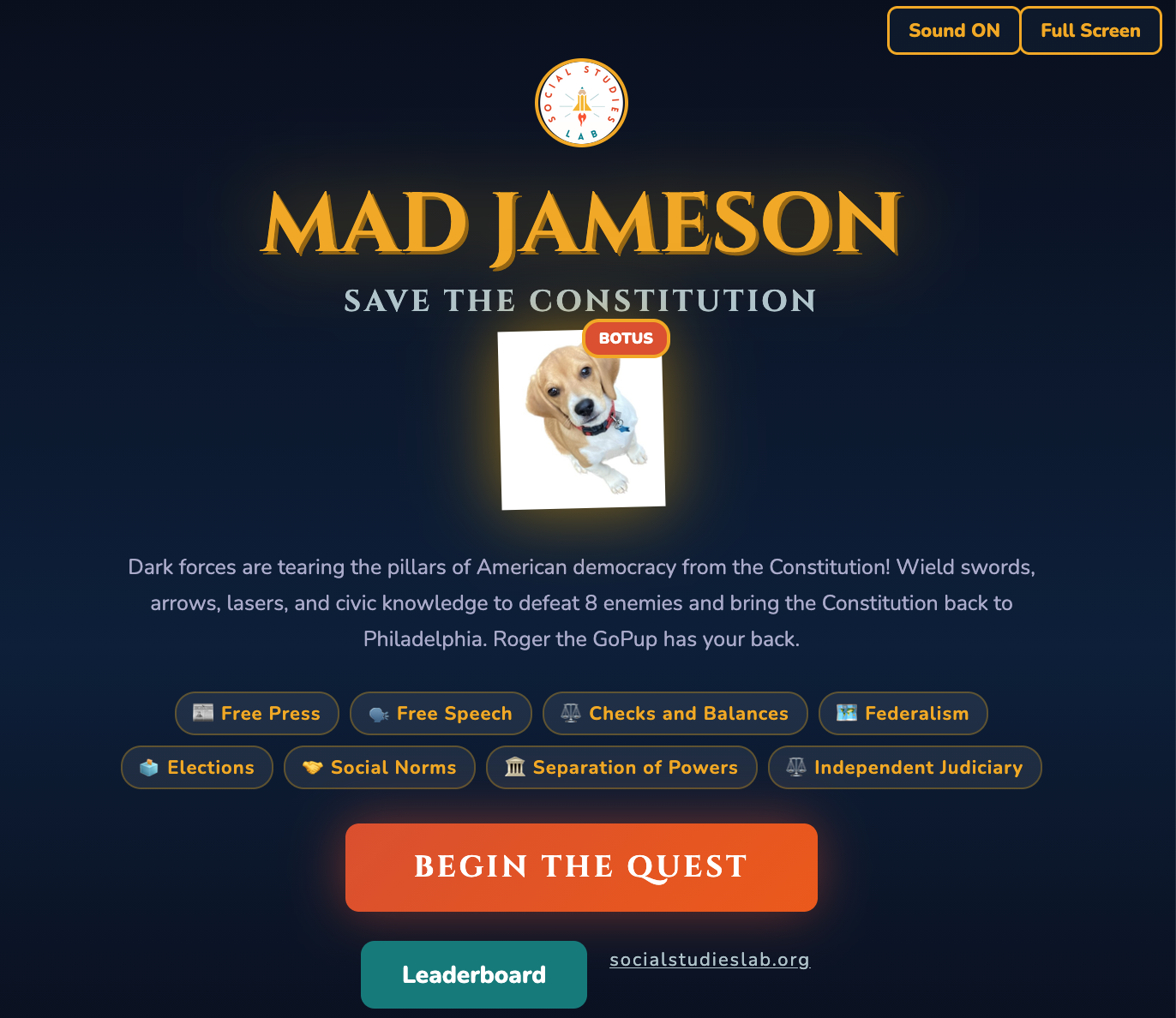 Save the Constitution Game
