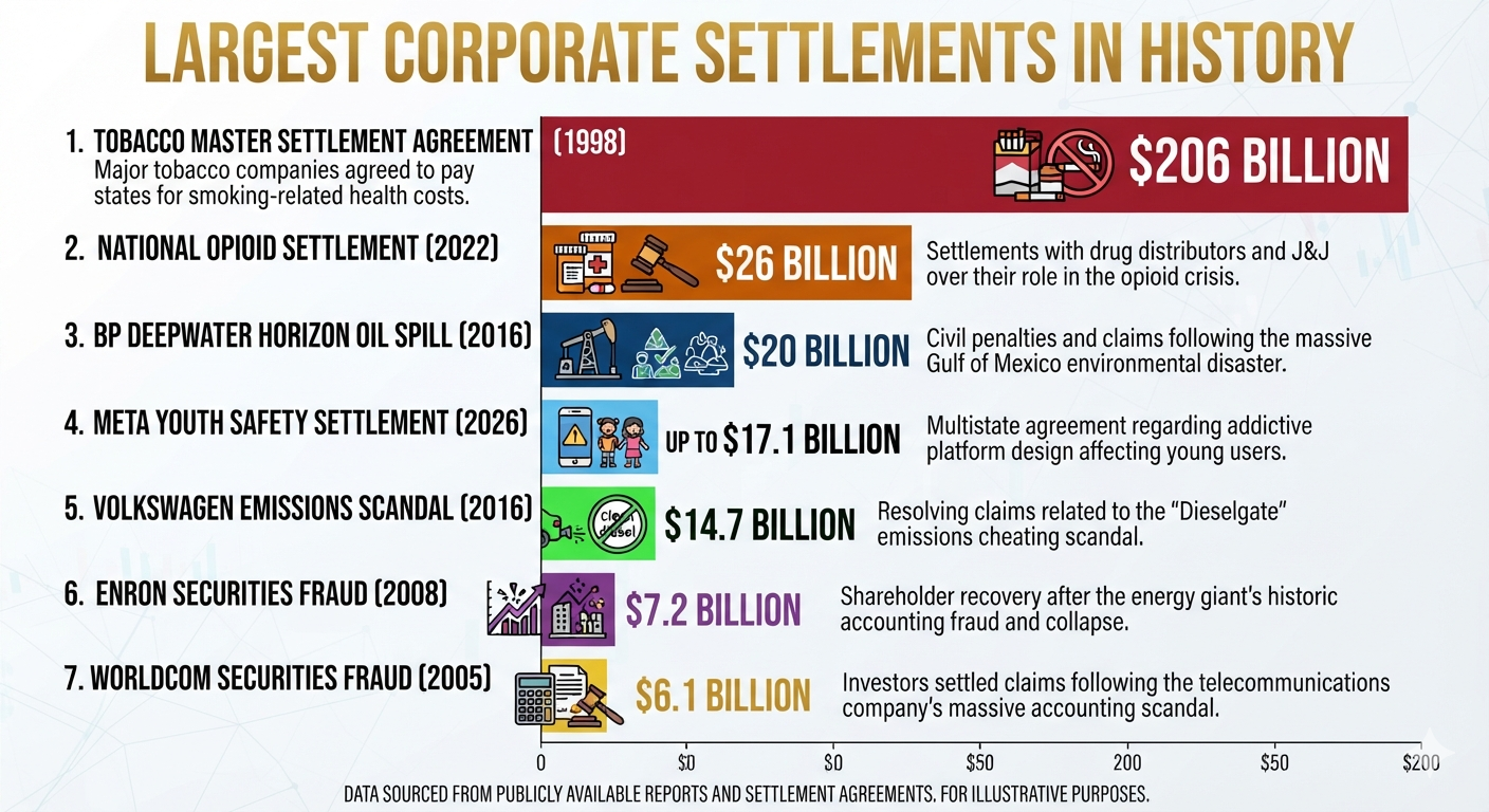 What was the largest corporate settlement ever?