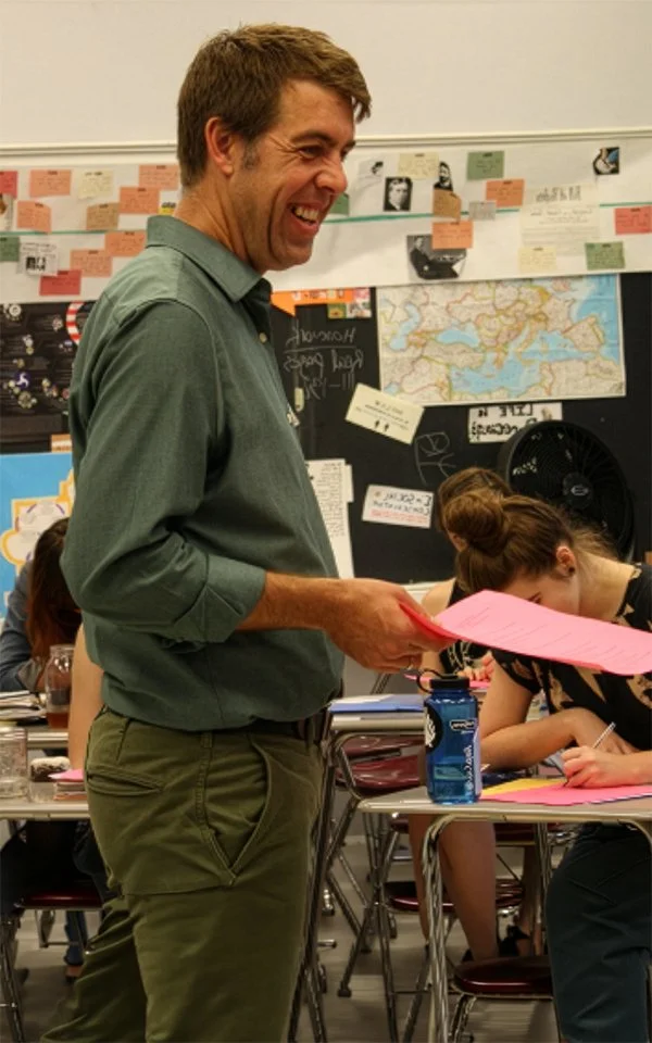 Jonathan Milner teaching an AP government class