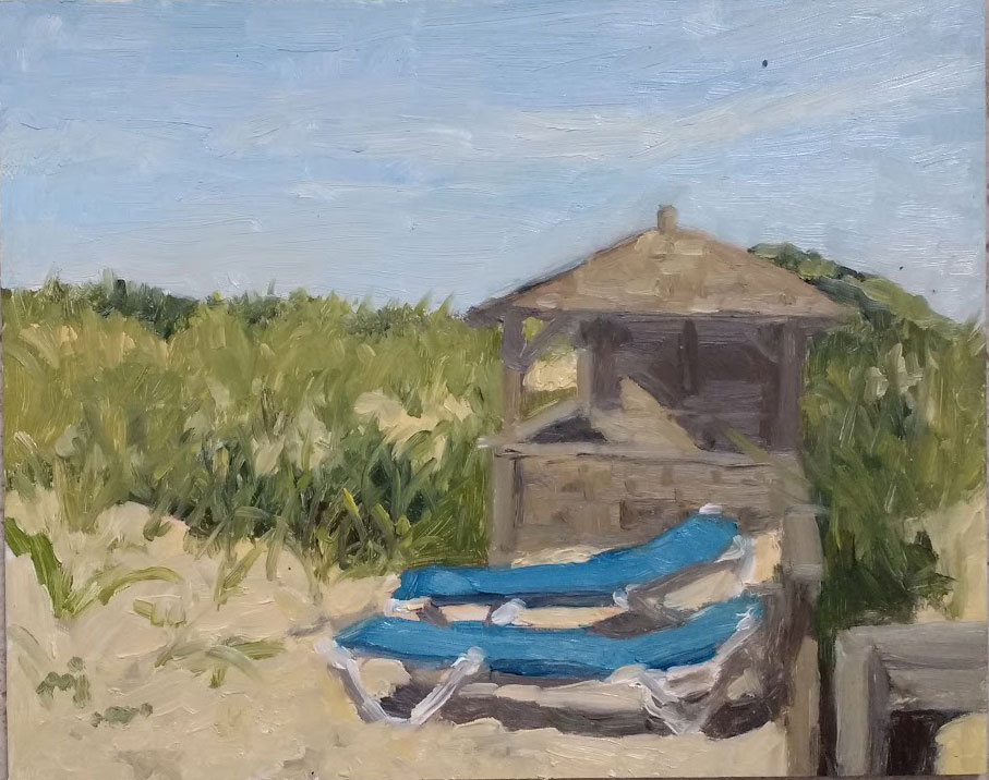 Blue Beach Chairs