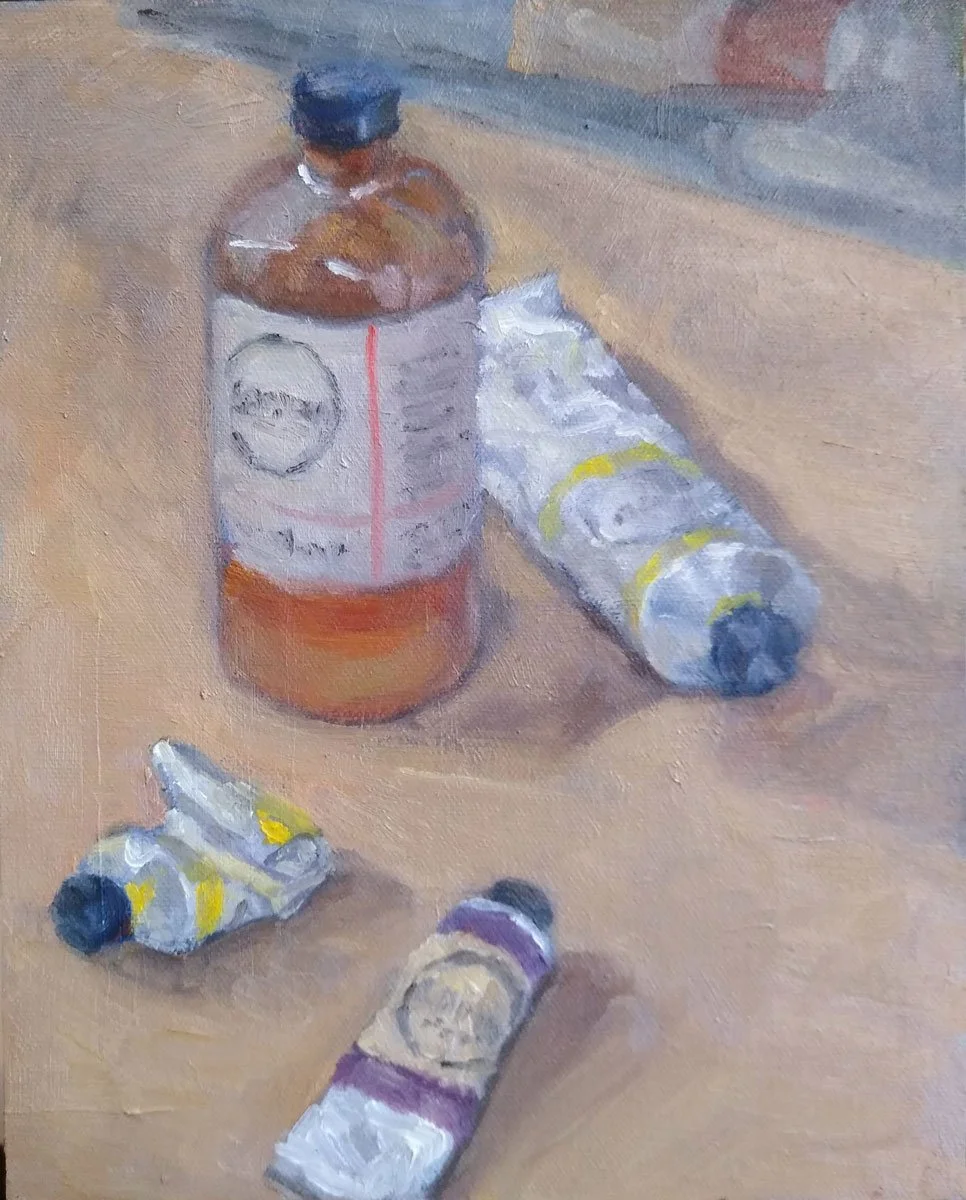 Painting Medium with Three Paint Tubes