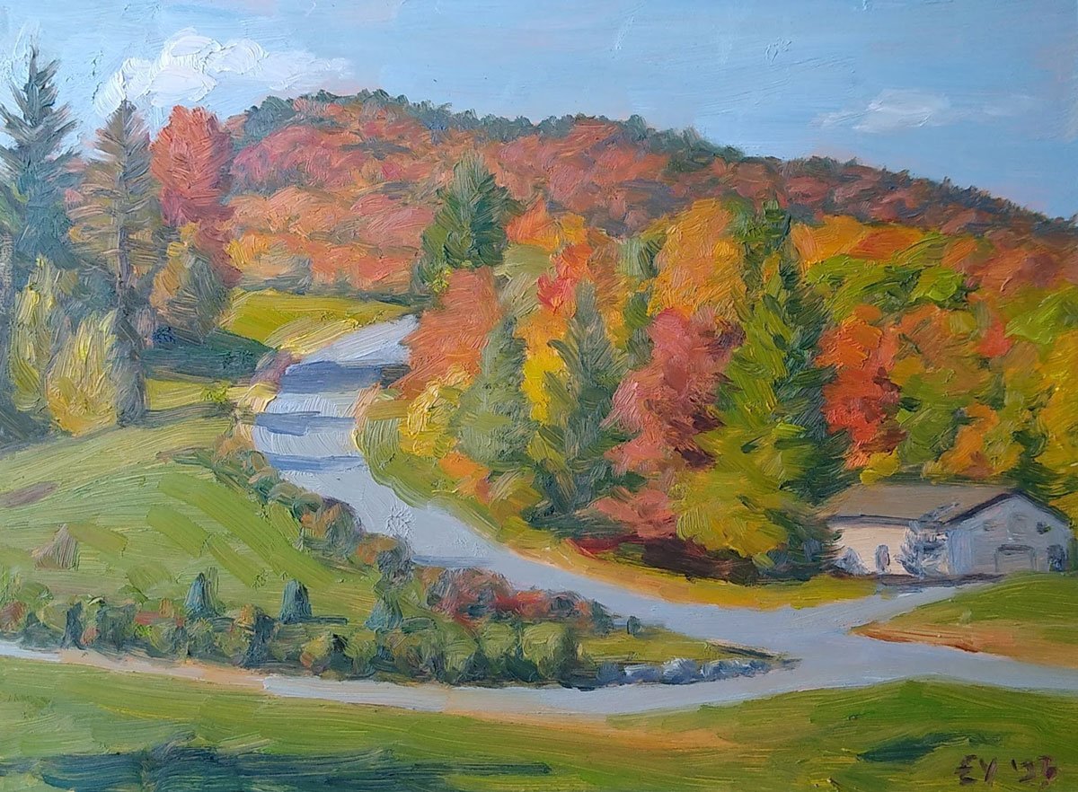 Mount Snow Rd with Fall Foliage