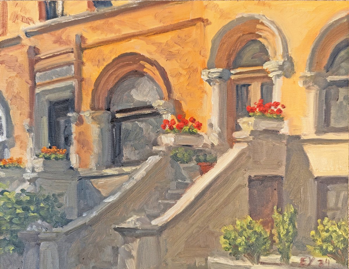 Stoops with Flower Planters