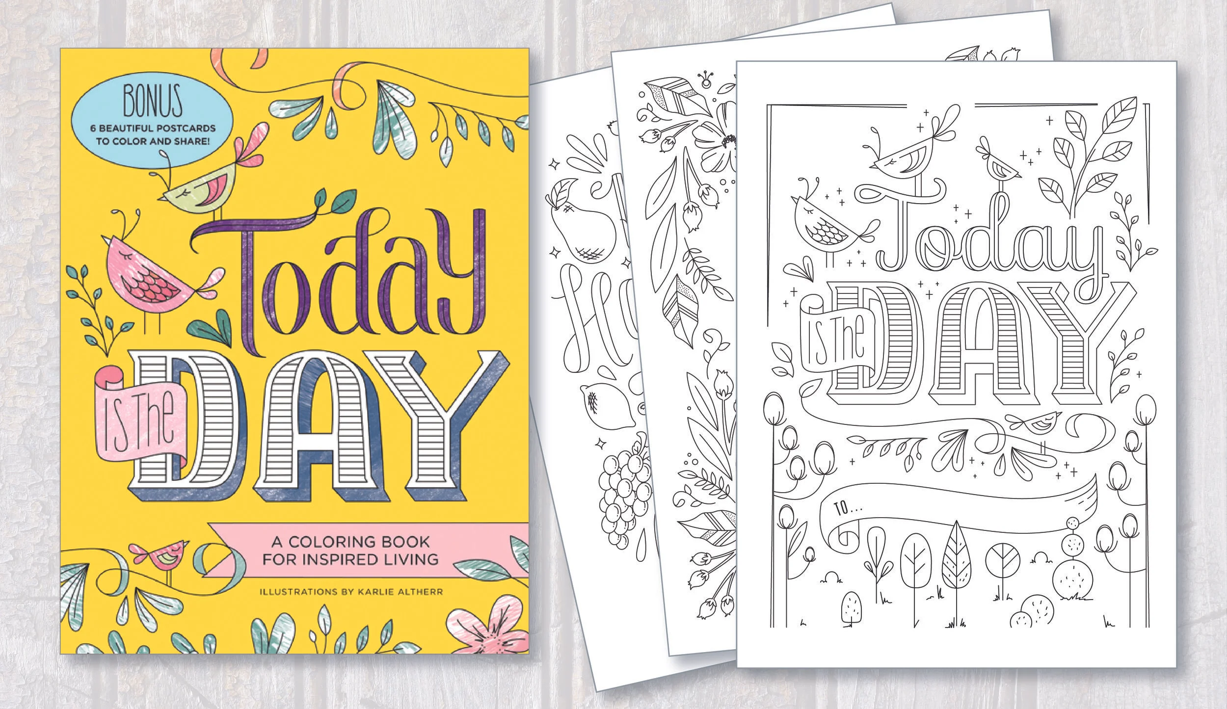 Today is the Day Coloring Book, Published by Sourcebooks, Inc. // Available at Target , Barnes & Noble , and Amazon