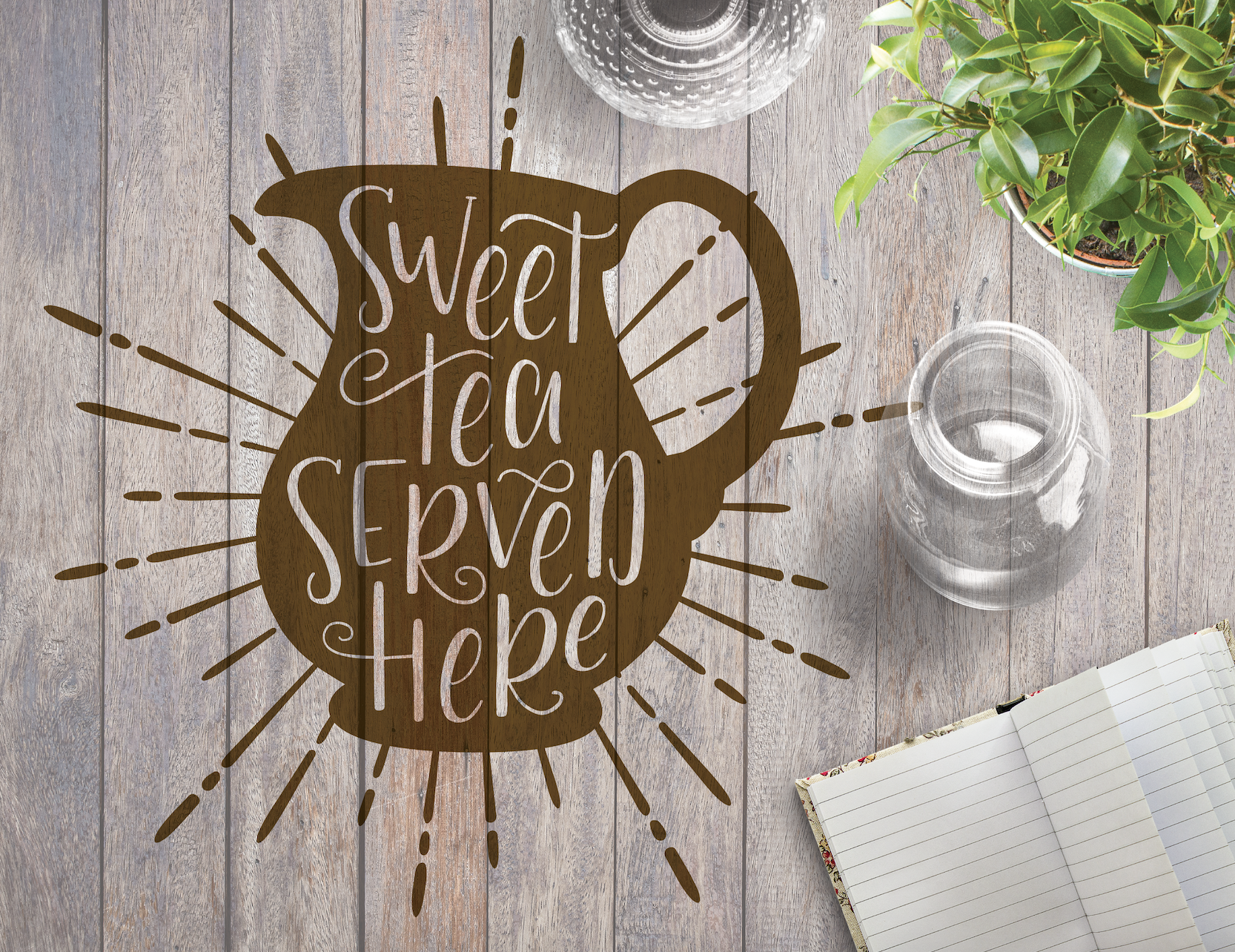 What's not to love about a cold pitcher on a hot day? Create a fun wooden sign for your back deck this summer! // Download Now