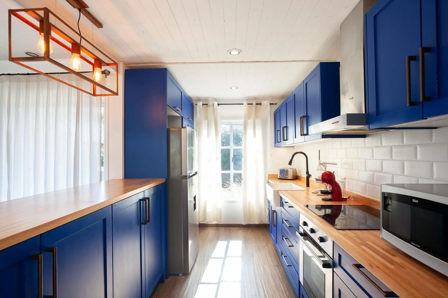 Cocina en azul