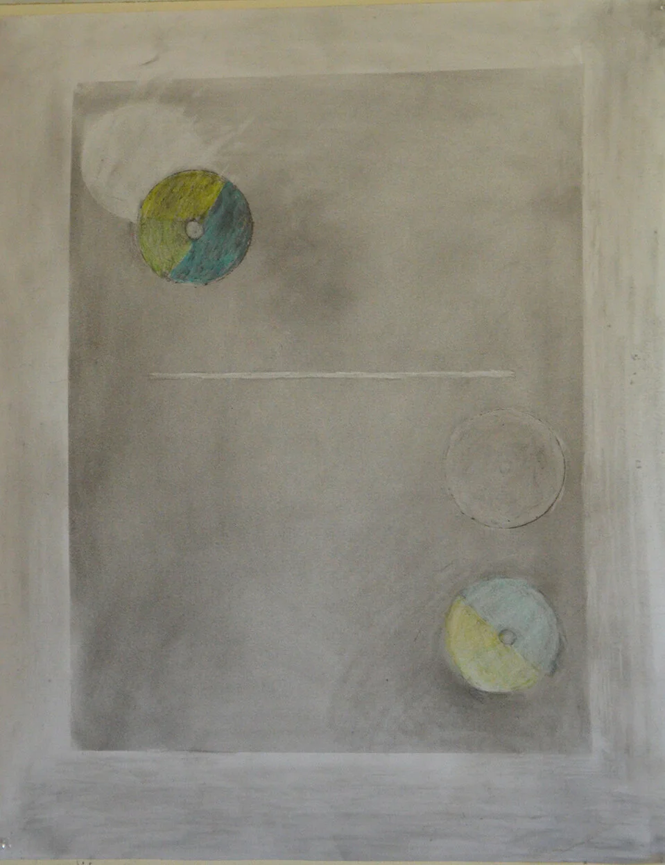  Untitled; Graphite, colored pencil on paper/2020  18” x 24” 