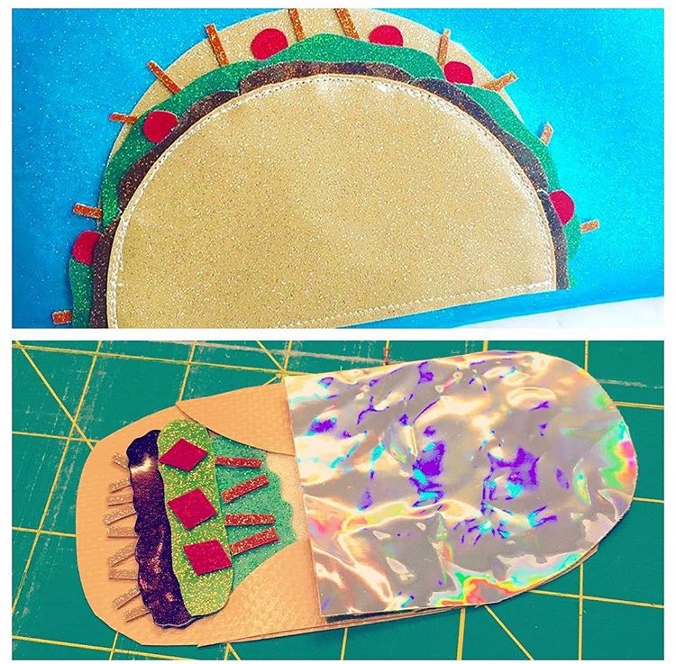 Stephanie's taco and burrito pouches being assembled. 