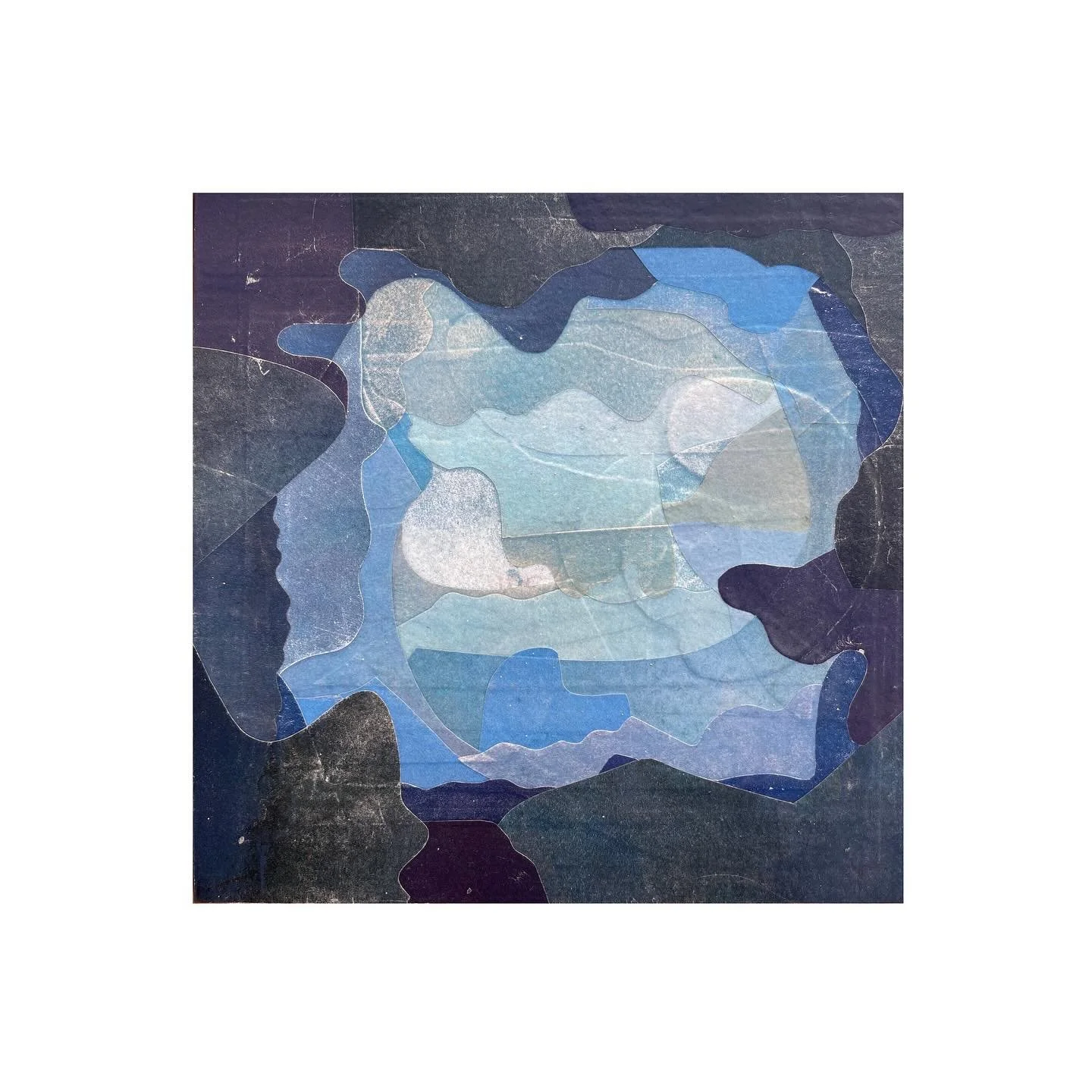 Midnight (2025)
Clear true blues
22.5 x 22.5 frames
Paper collage on wood board
Available on my website💙
