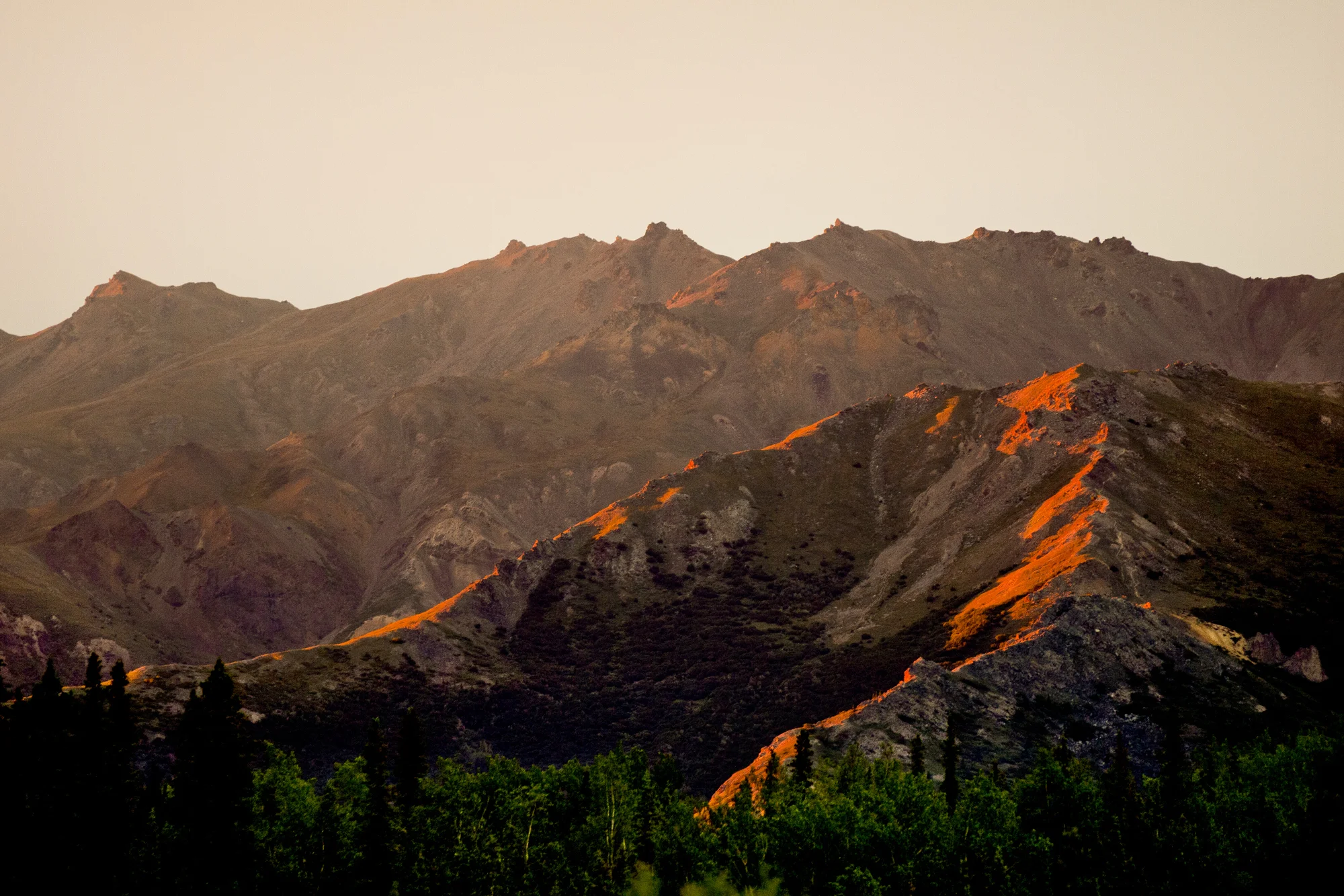 Midnight Sunset, Denali Nat'l Park, AK, USA