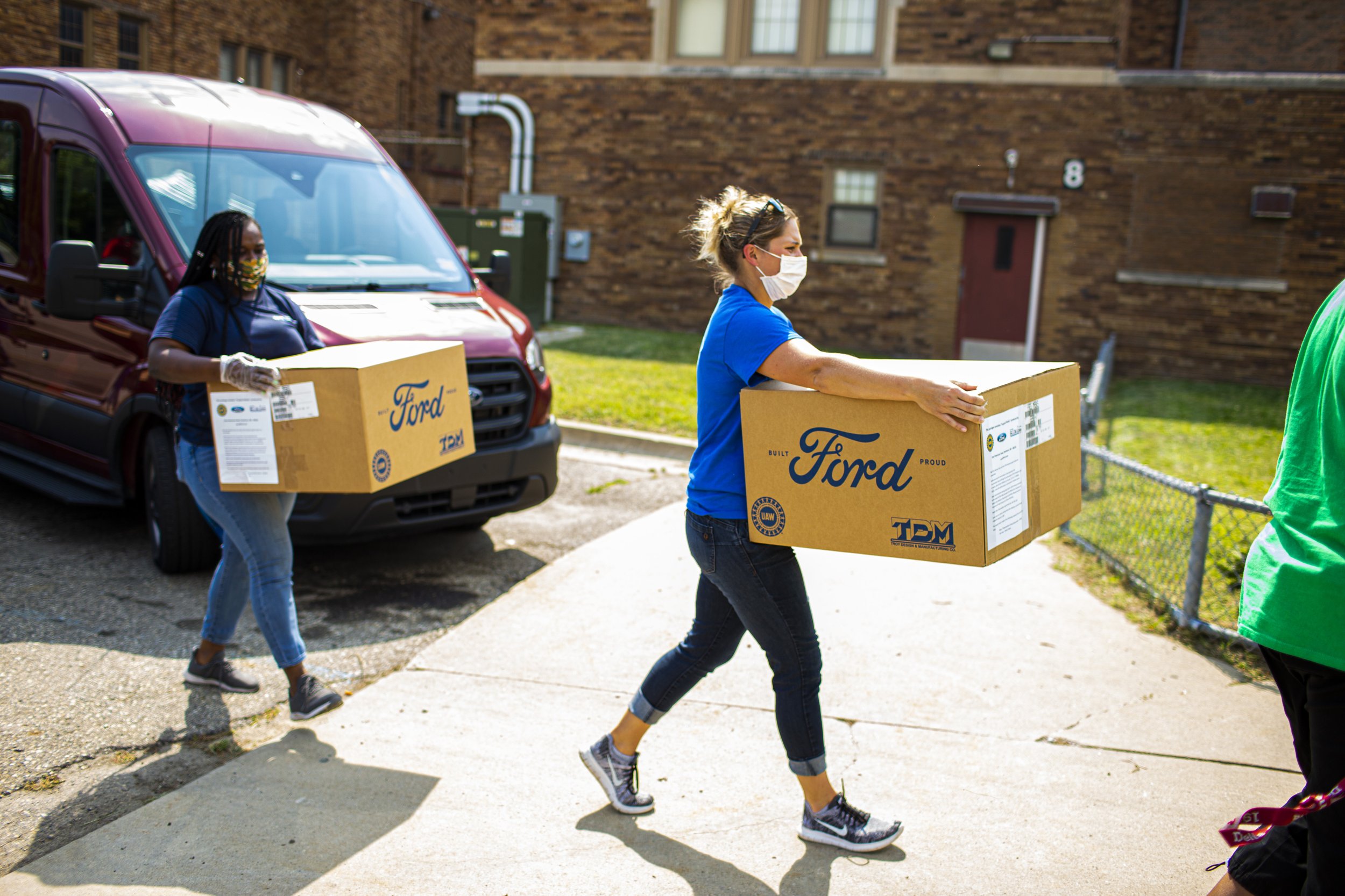  A collection of candid, editorial, event and documentary photography showcasing the philanthropic work being done by Ford Motor Co. during the COVID19 pandemic in Detroit, Dearborn and Ann Arbor, Michigan.  