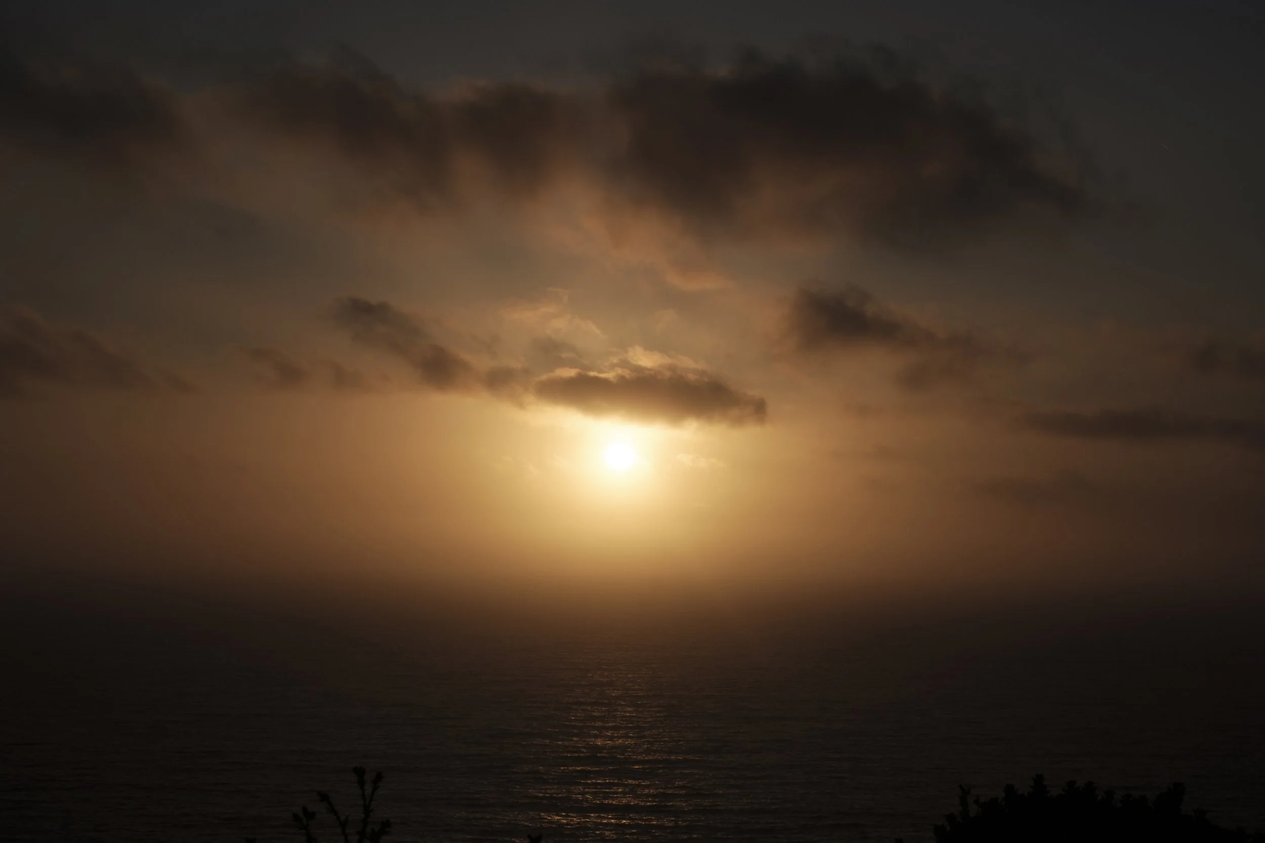 Foggy Pacific Sunset, Big Sur, CA