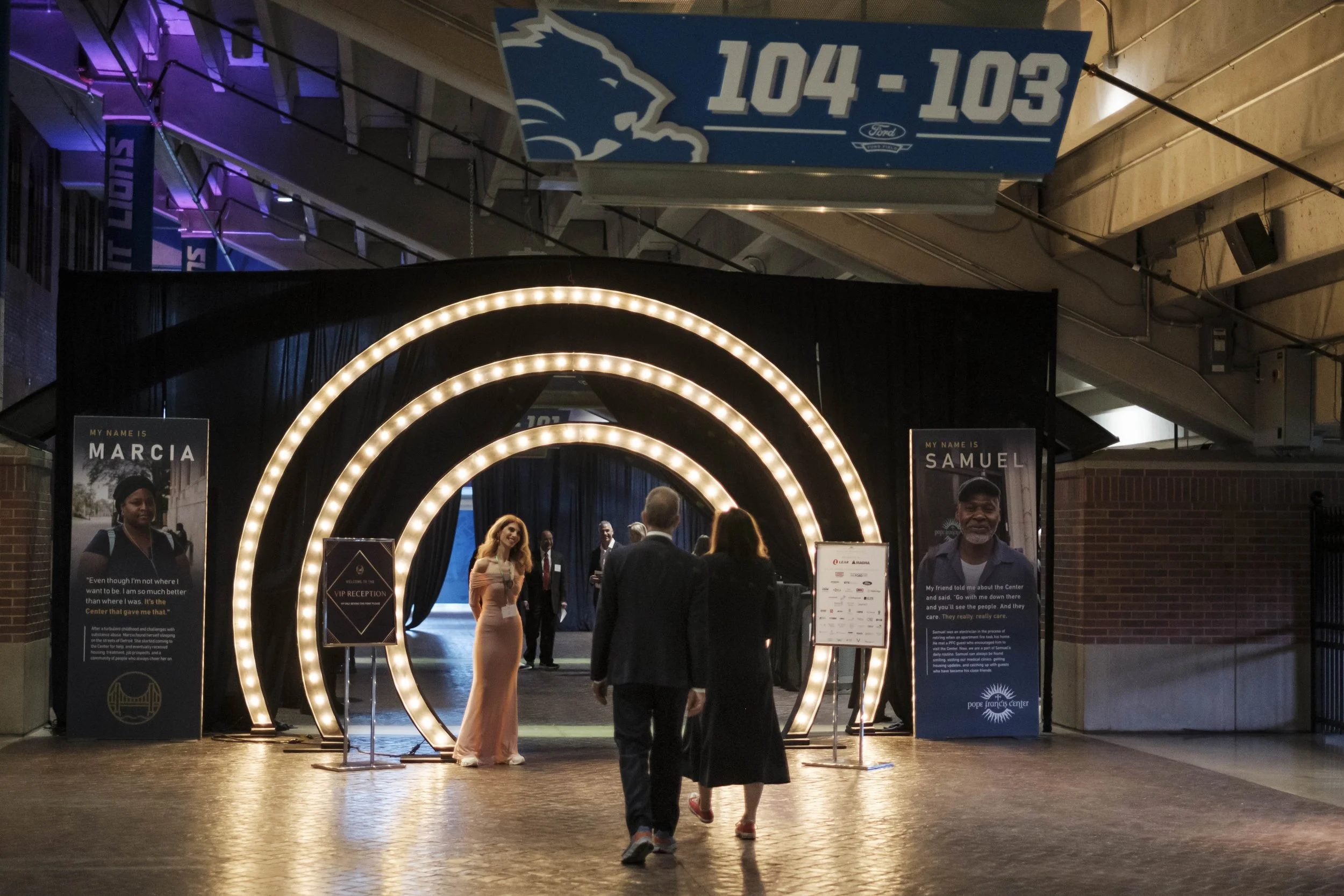  A collection of photography demonstrating Visual storytelling photography for the Detroit non profit The Pope Francis Center Building Bridges Gala in Detroit, Michigan 