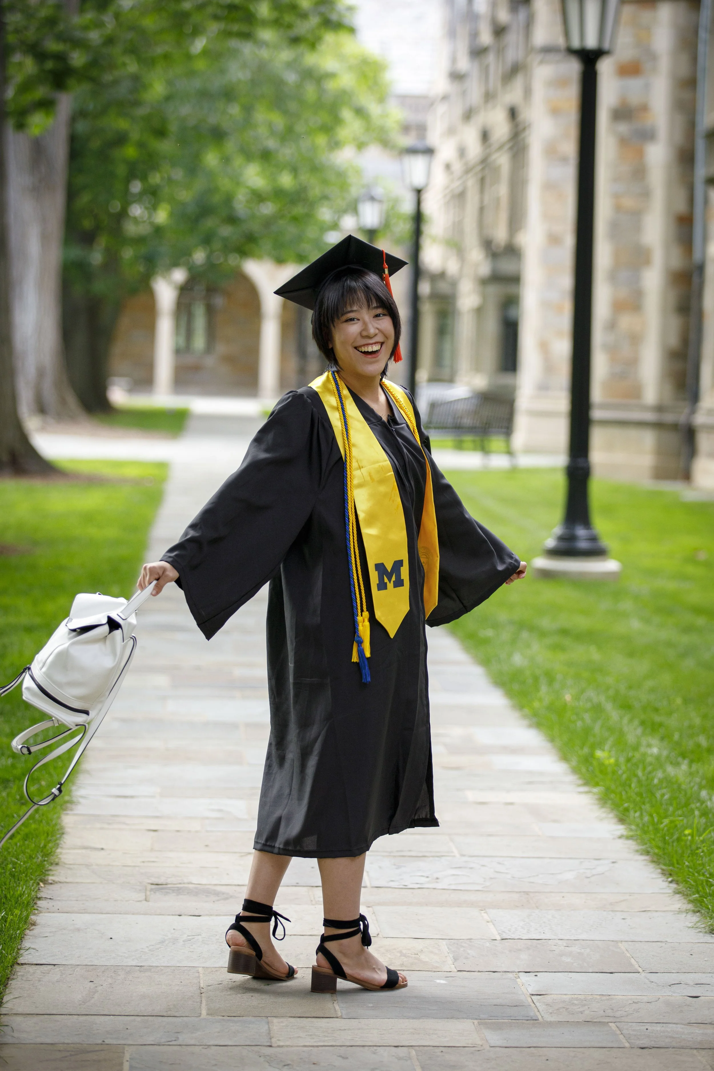 Ran Ran. Graduation portrait in Ann Arbor.