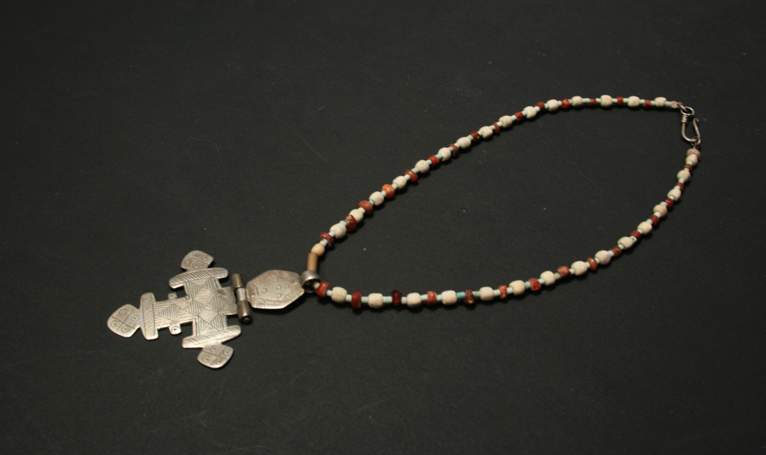 old ethiopian coptic cross ancient beads
