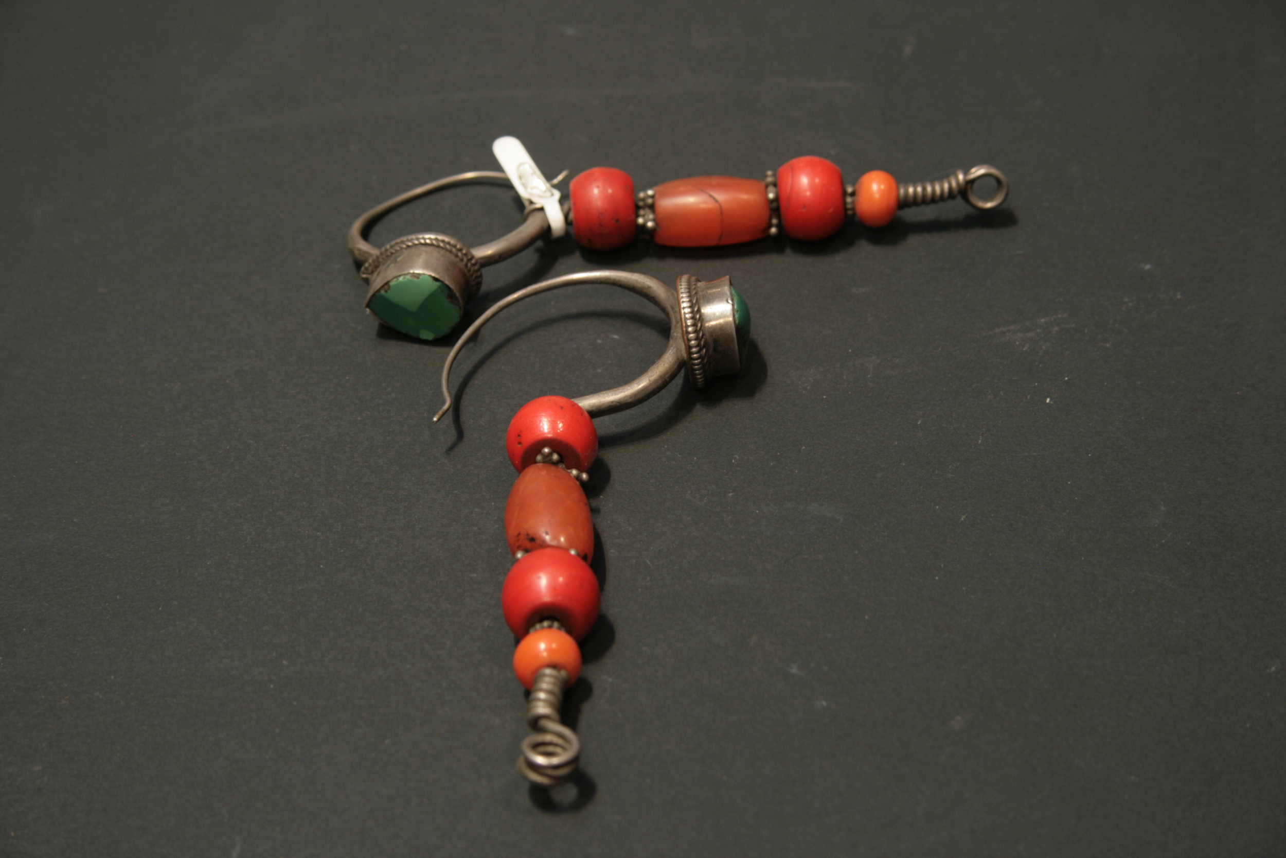 Pair of old tibetan earings