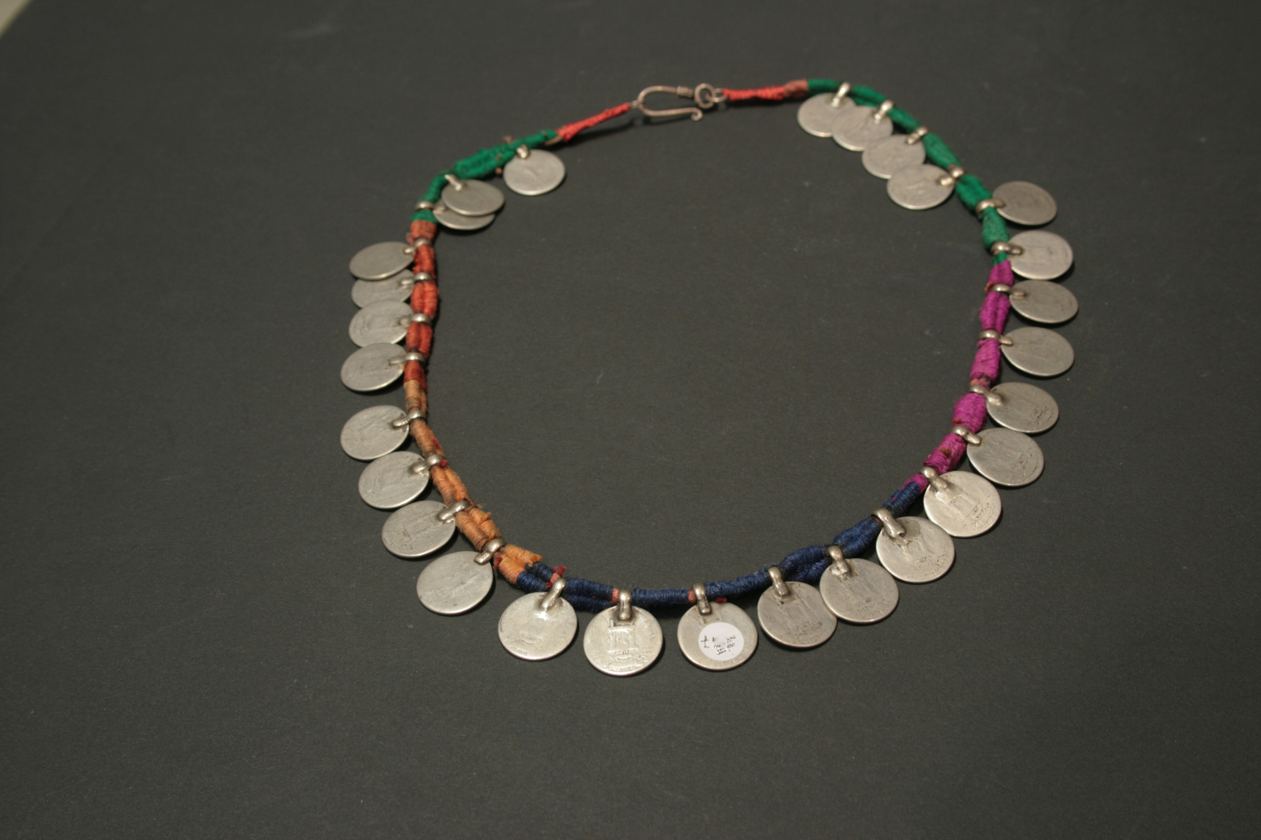 Old Afghan nomadic silver coin necklace