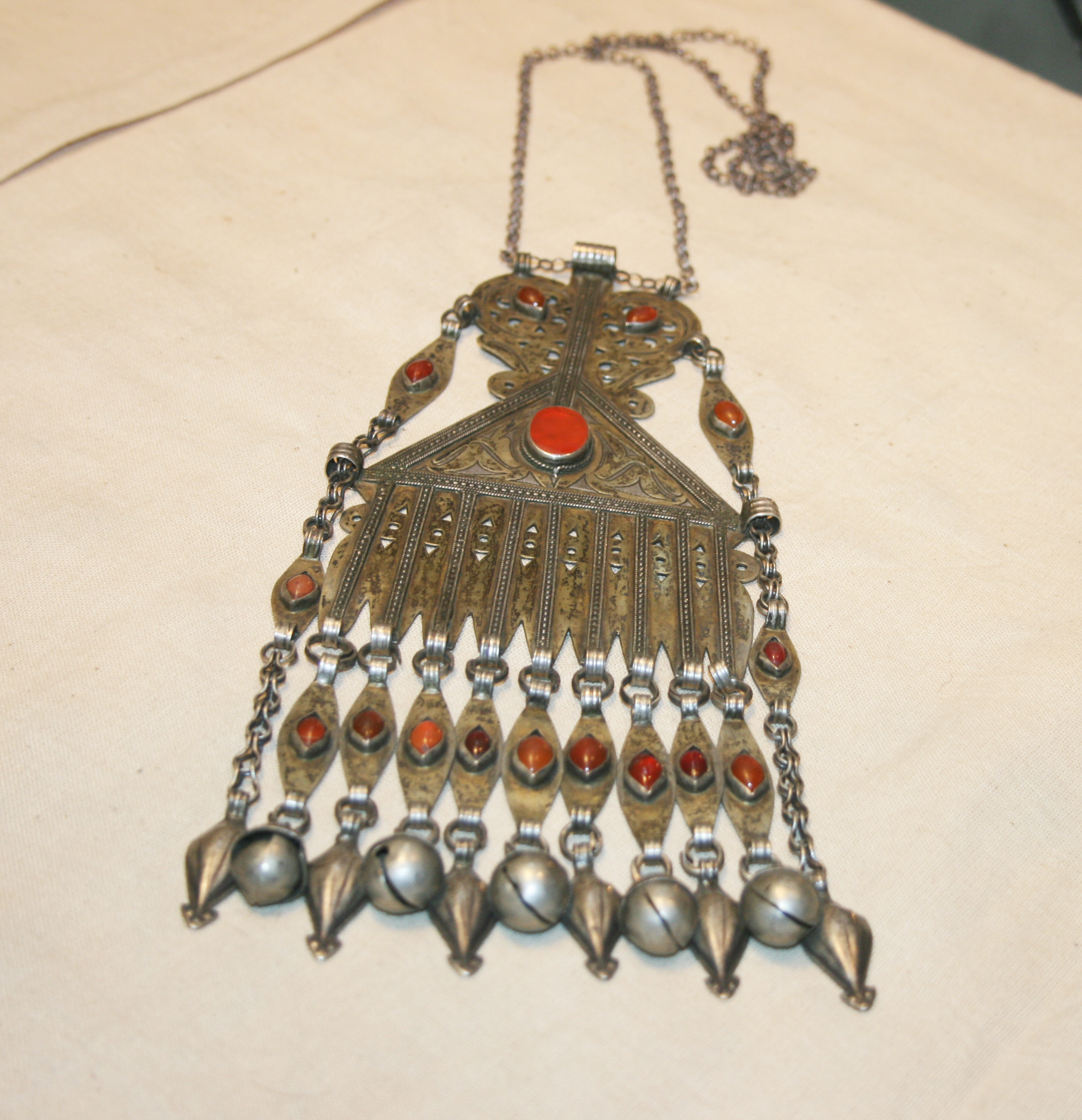 Old teke turkman 19th century necklace from Afghanistan