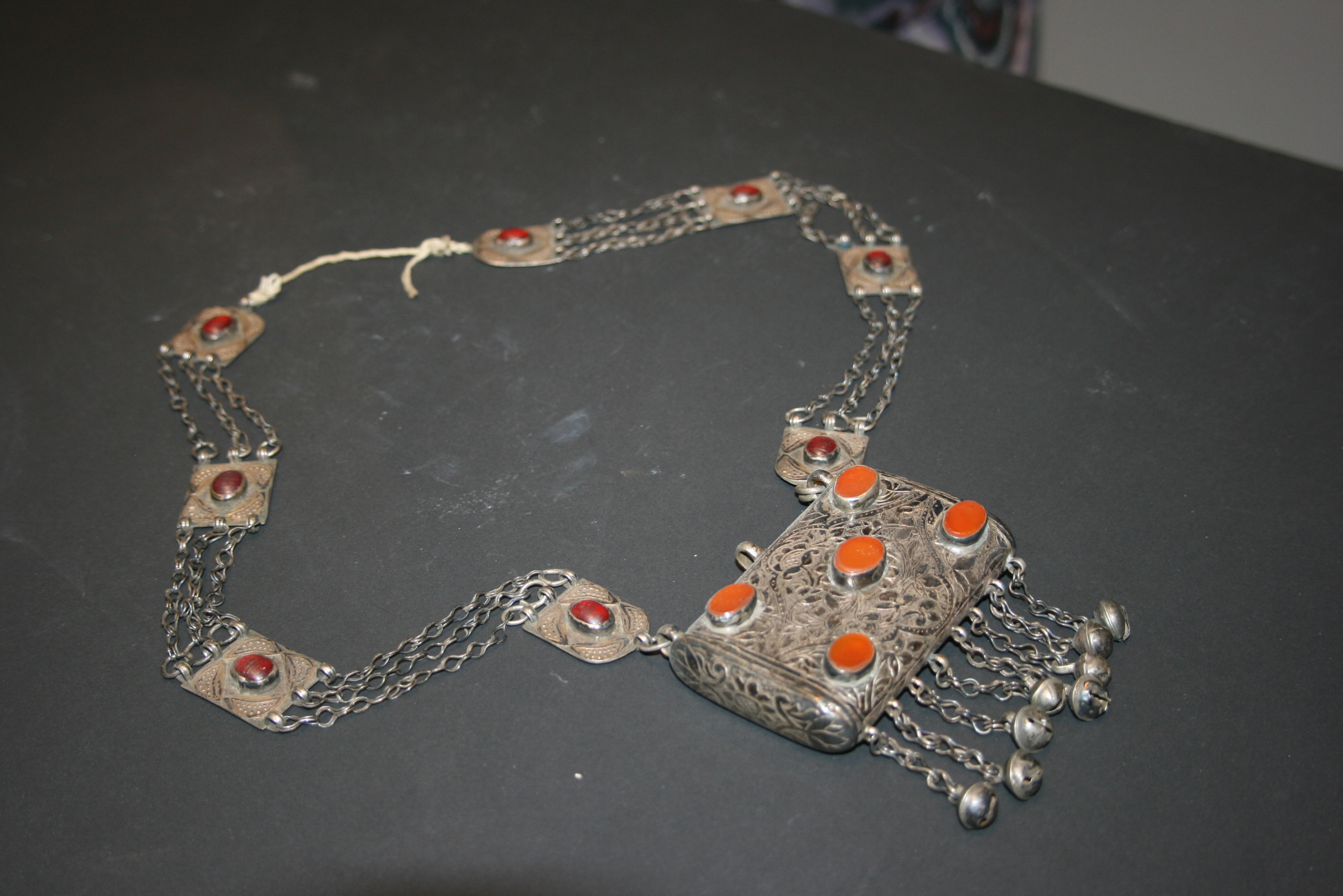Old late 19th century amulet necklace