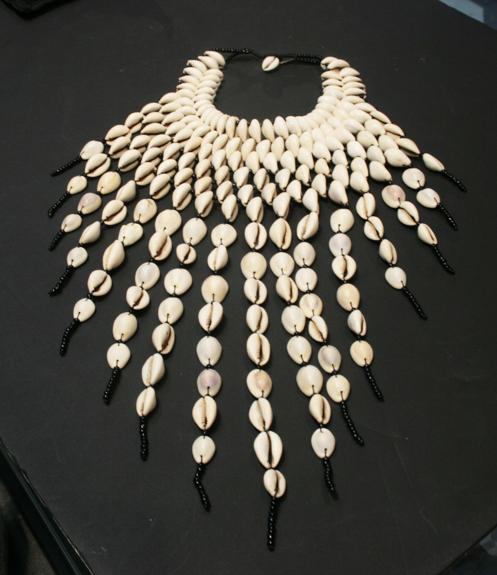 African cowrie shell necklace
