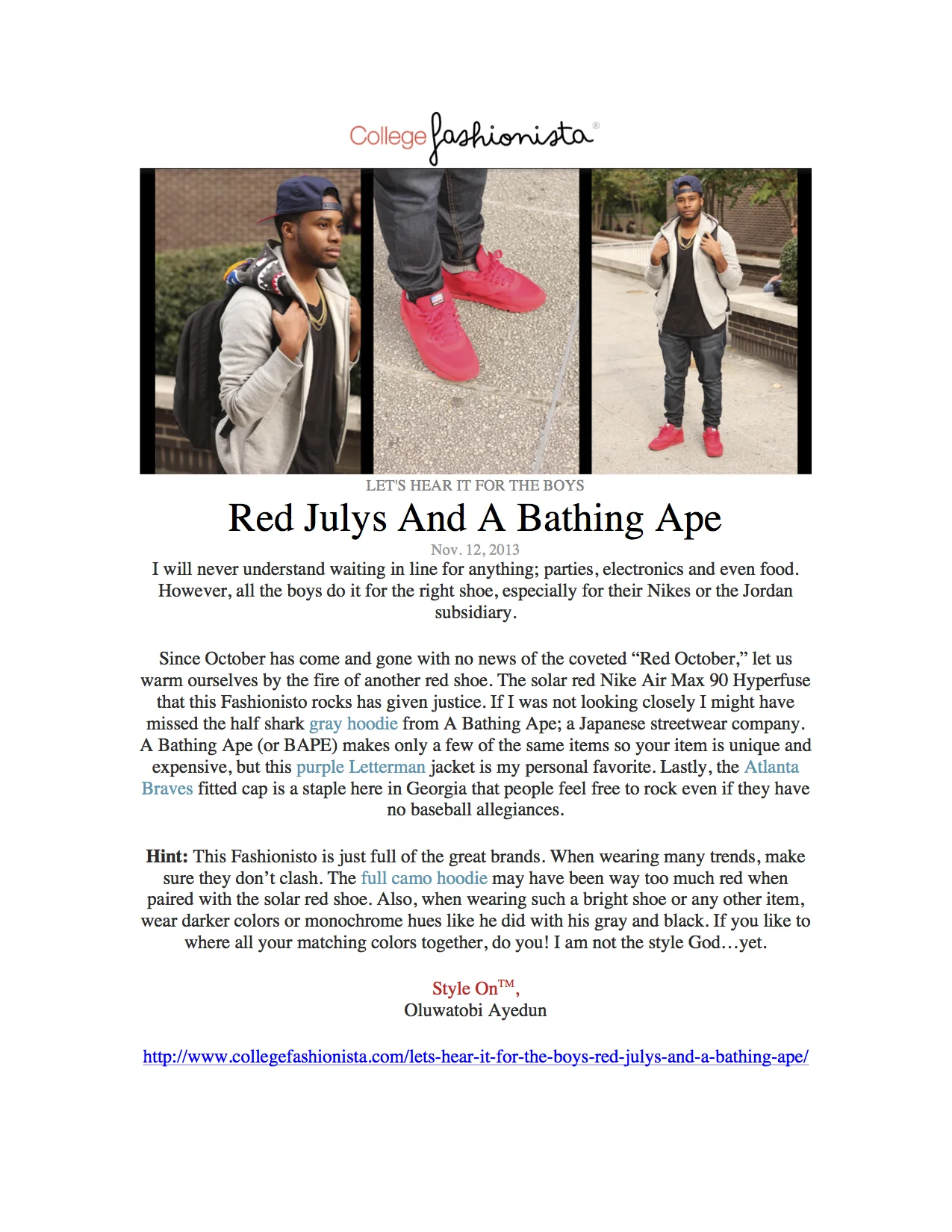 Red July's and a Bathing Ape - November 12, 2013.jpg