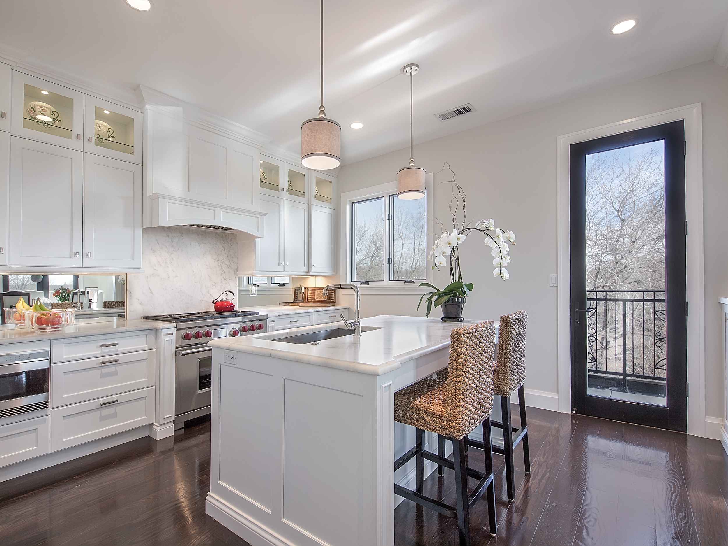 sophisticated in white — sanctuary kitchen and bath design