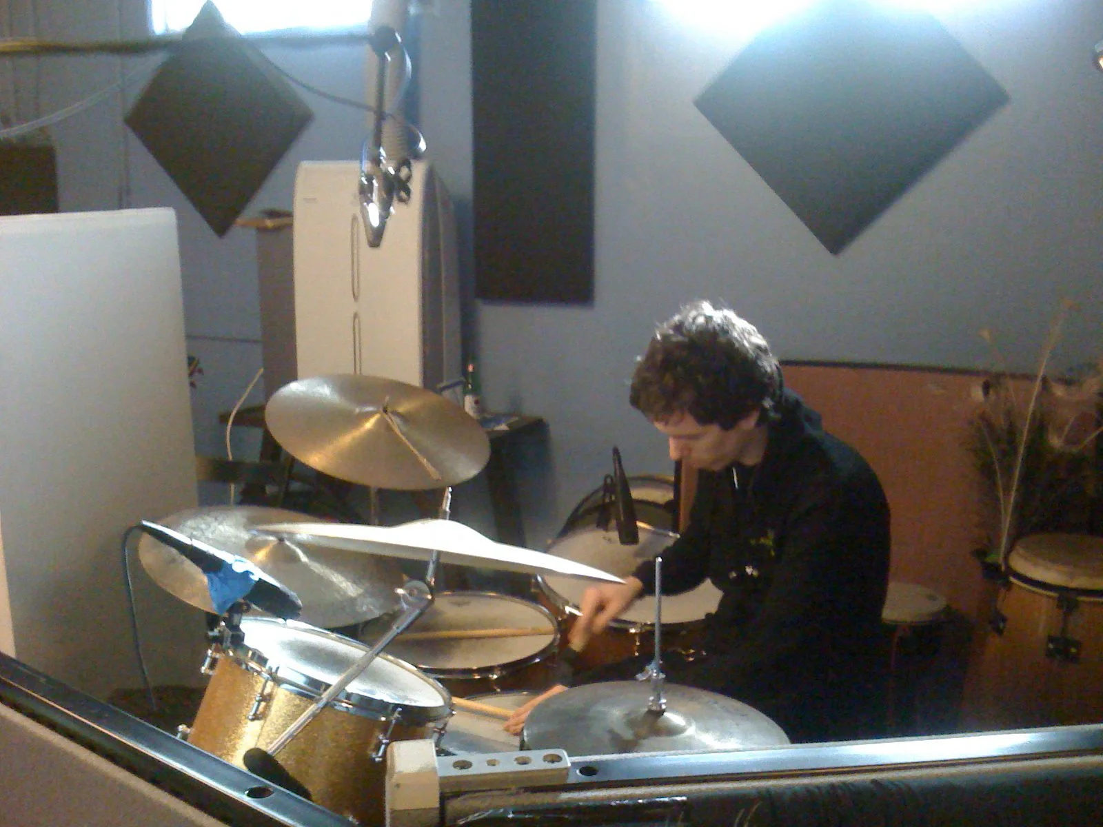  Rory O'Connor tracking drums on the Split Screens EP    