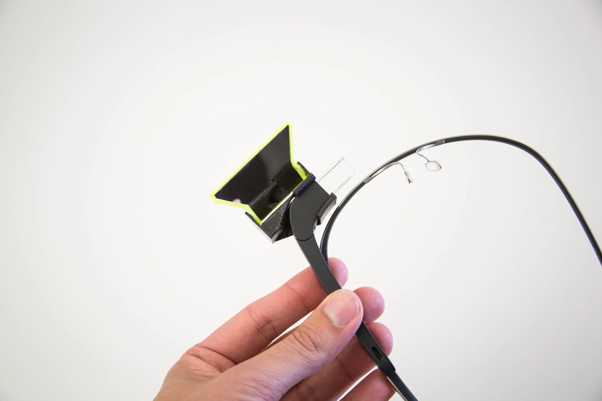 3D printed attachment on Glass.