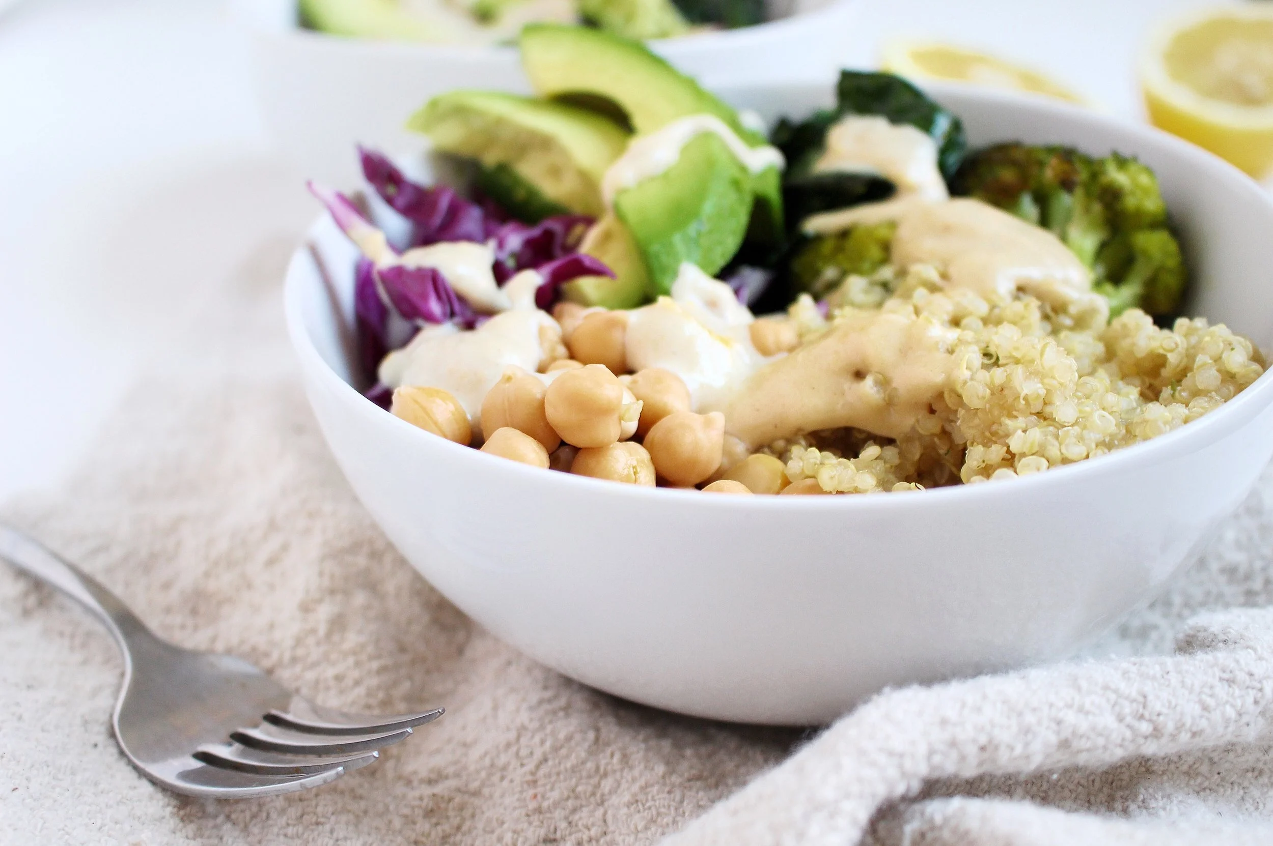 Nourishing Buddha Bowl with Lemon Tahini Dressing 