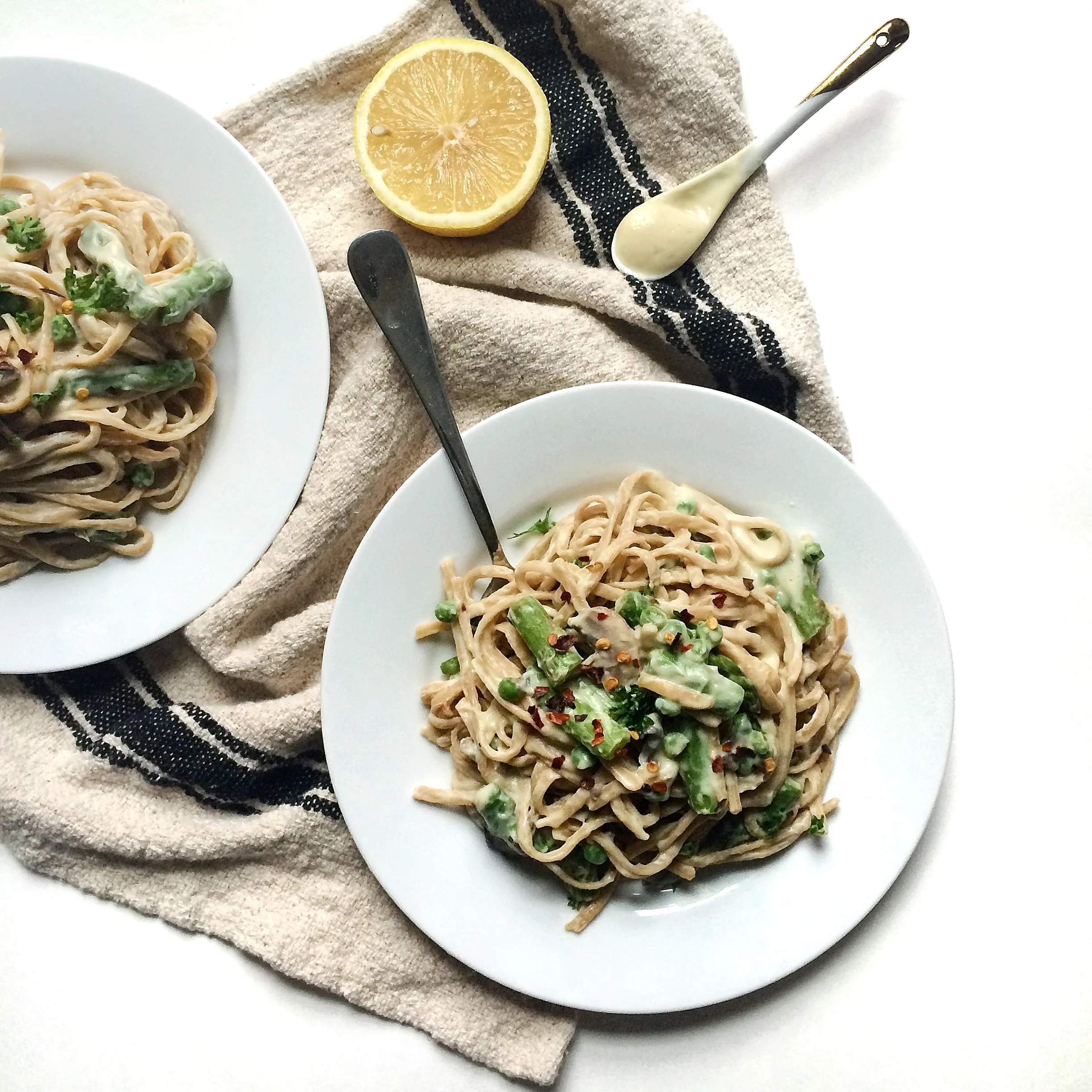 Creamy Cauliflower Alfredo (Vegan)