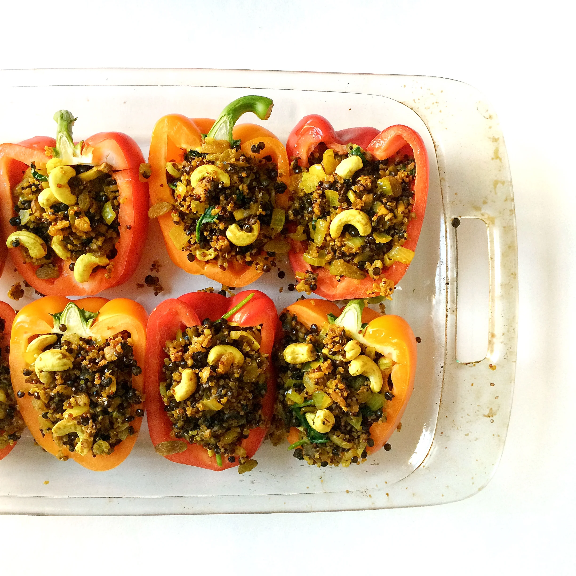 Moroccan-Spiced Lentil Stuffed Peppers