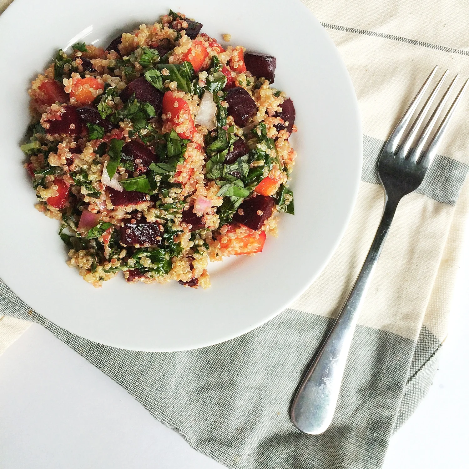 Quinoa Salad with Roasted Beet and Carrot
