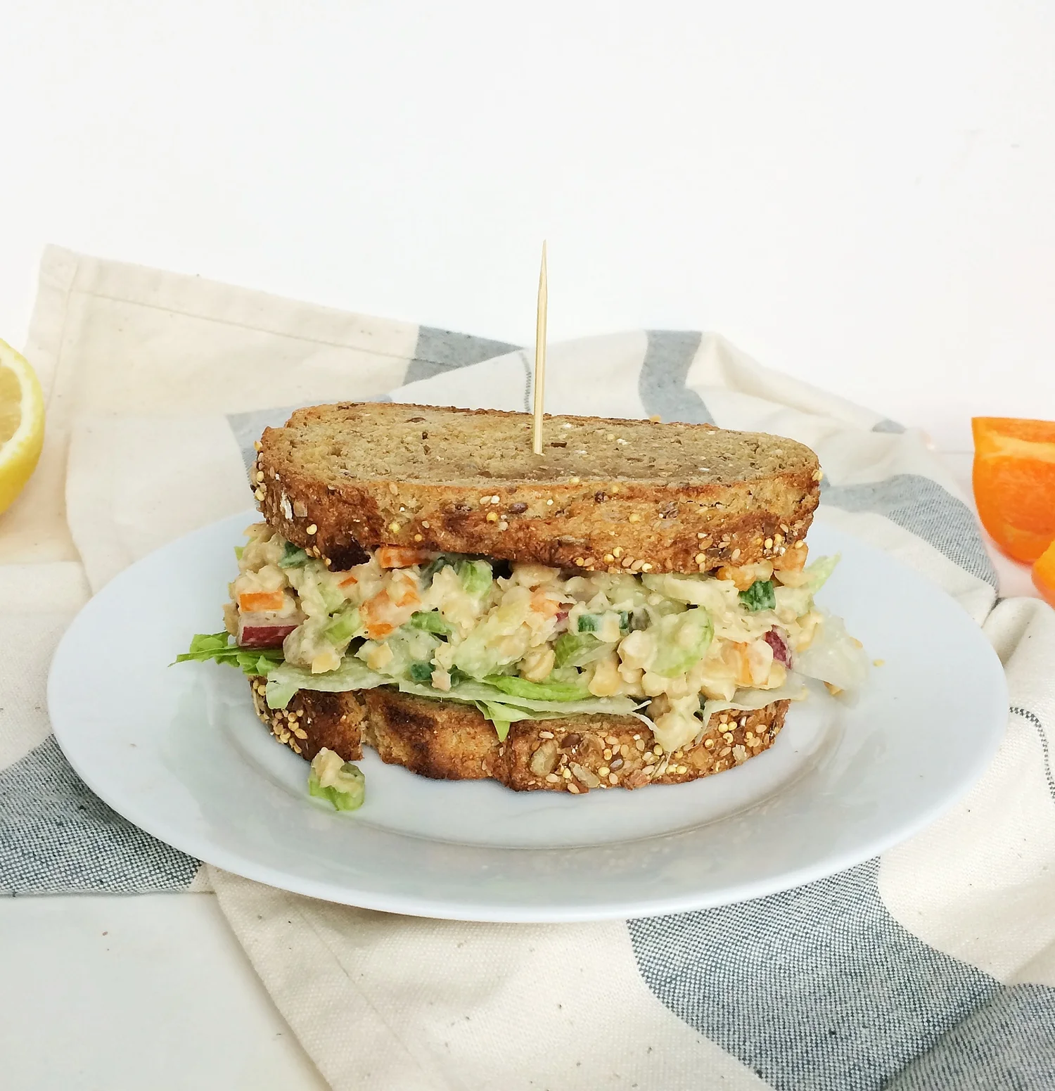 Healthy Chickpea "Chicken" Salad