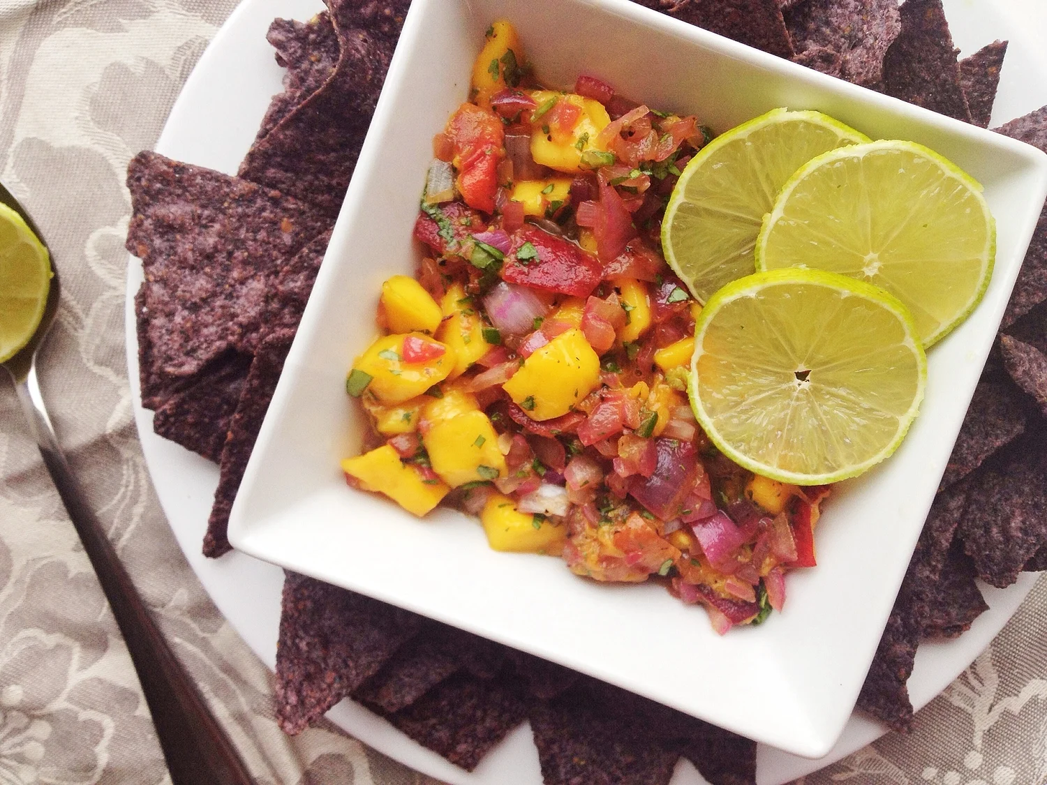 Grilled Peach Lime Salsa