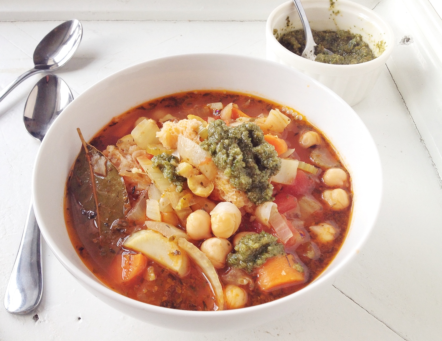 Tomato, Chickpea & Sourdough Bread Soup