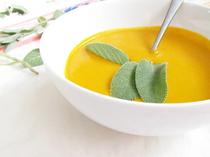 Sweet Potato & Apple Bisque with Fresh Sage