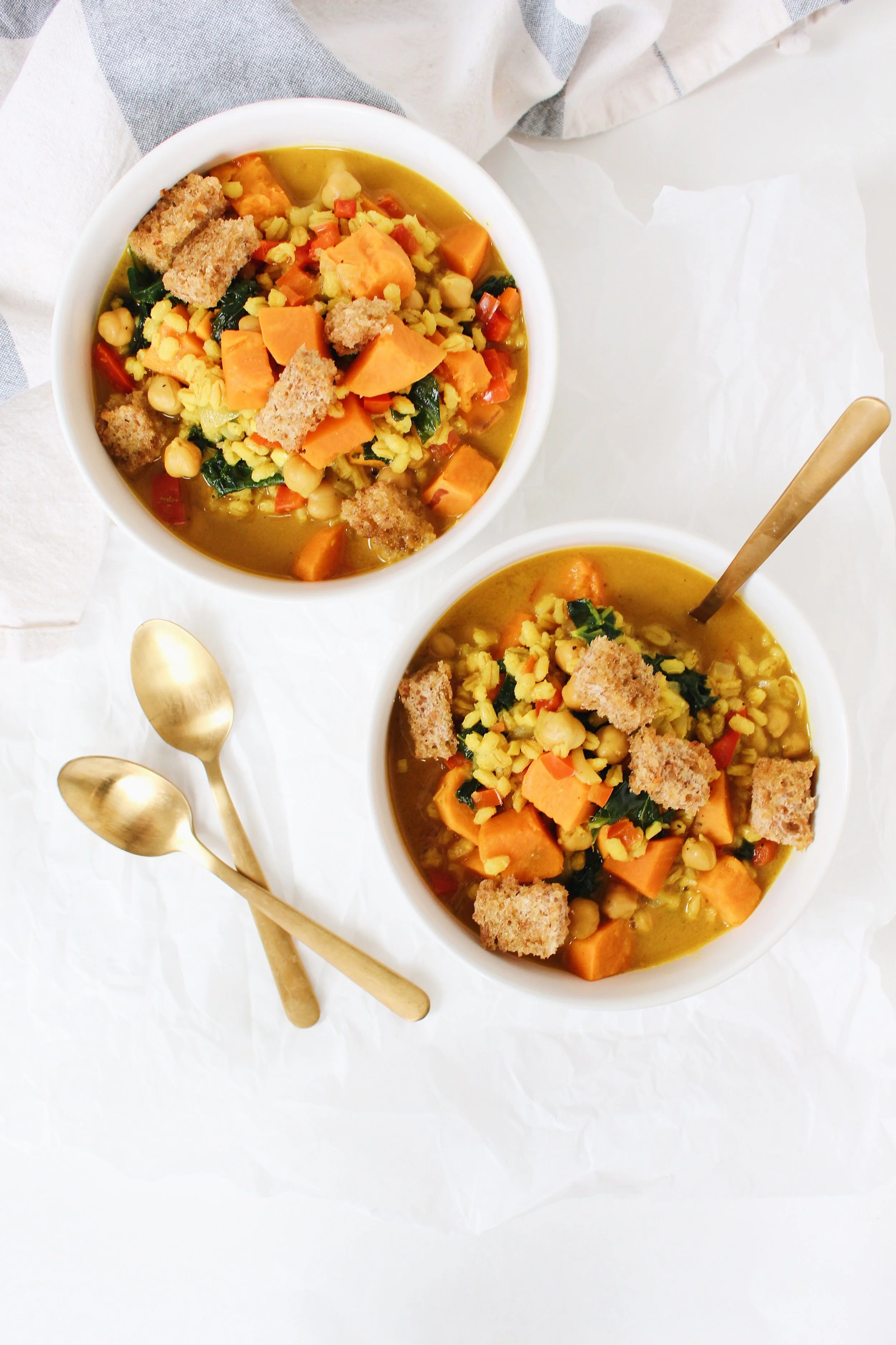 Golden Sweet Potato Barley Stew