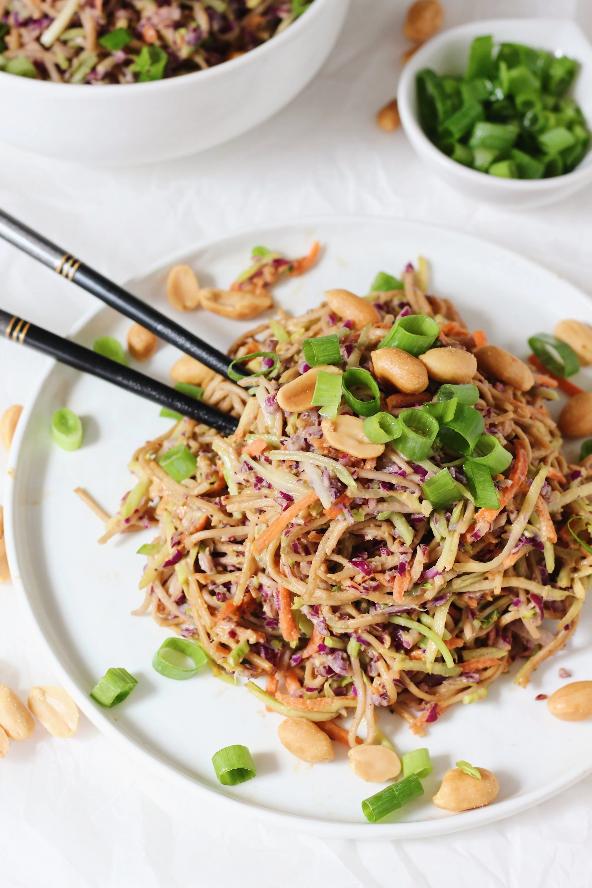 Soba Slaw with Thai Peanut Sauce 