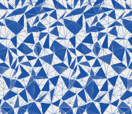 triangle facets - cobalt blue by ravynka on Spoonflower