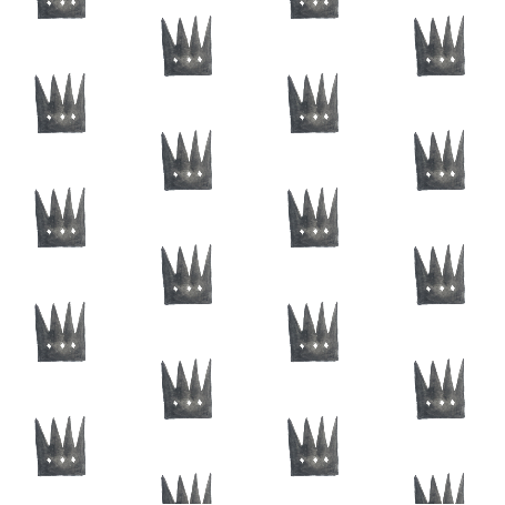 watercolor crowns on white by trizzuto on Spoonflower