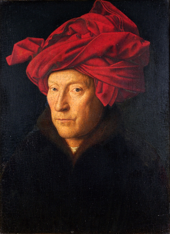 Jan Van Eyck, Man in a Red Turban, 1 4 33