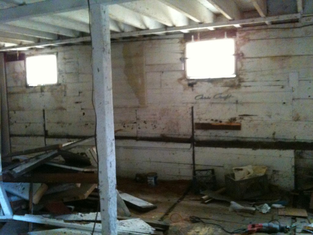 DIG's very funky space as I first saw it, south wall