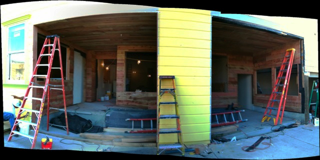 Construction in progress, DIG's space at right