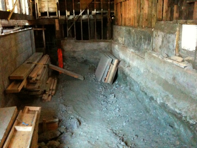 Digging out the cellar. 