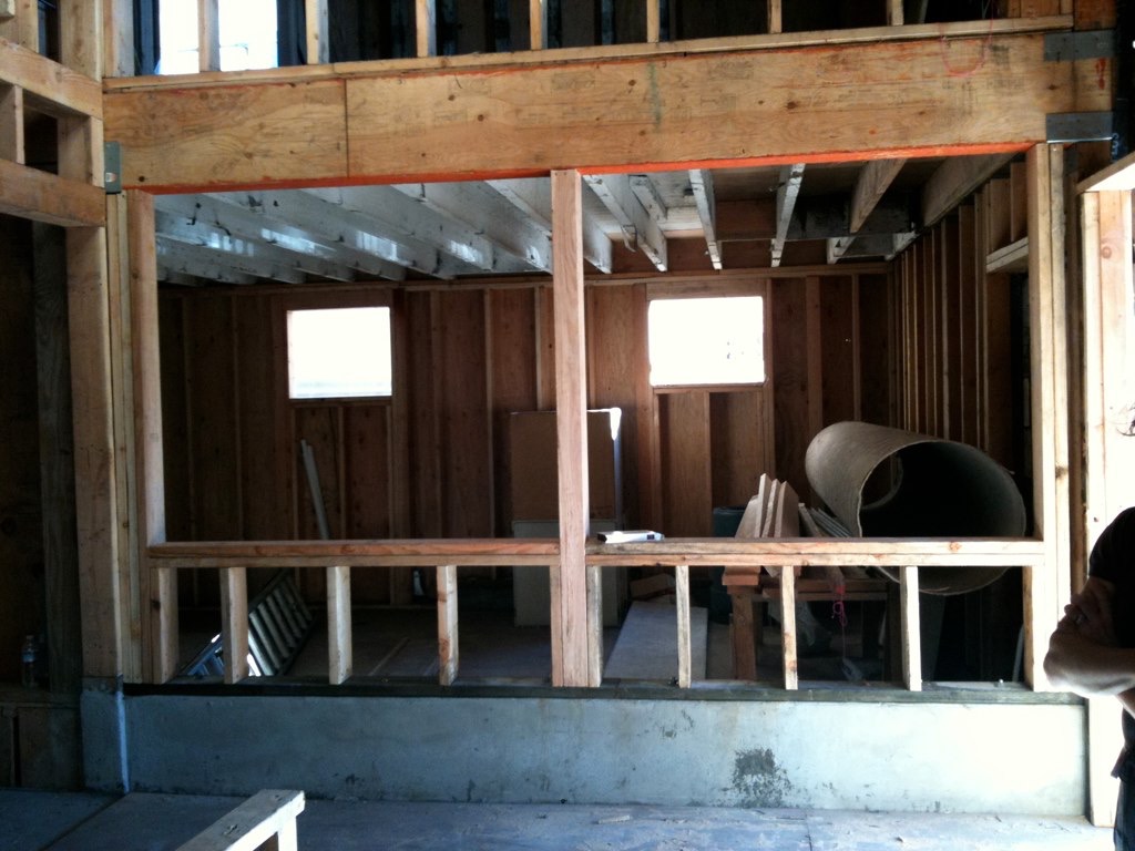 Framing the north-facing windows